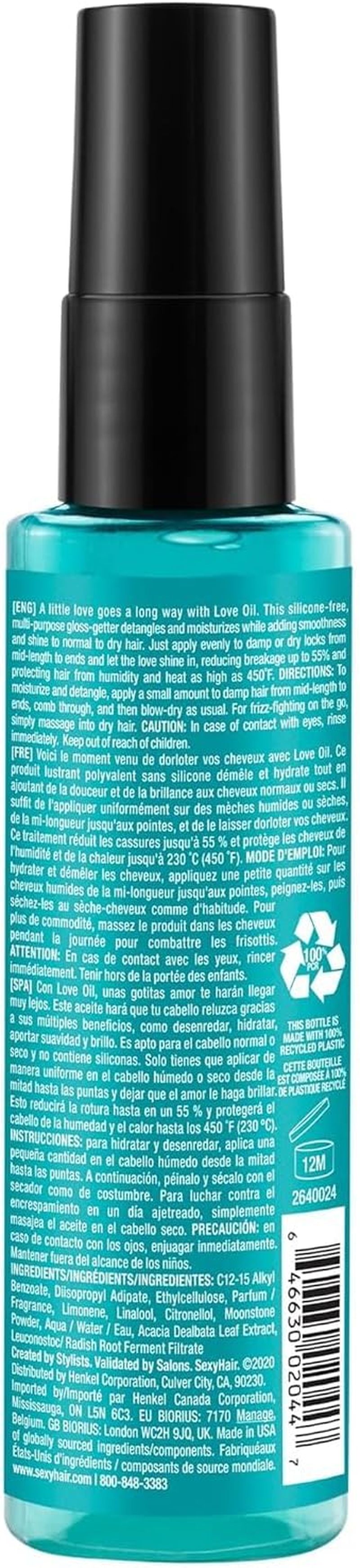 Sexy Hair Healthy Sexy Hair Love Oil Moisturizing for Unisex 2.5 Oz Oil image number 1