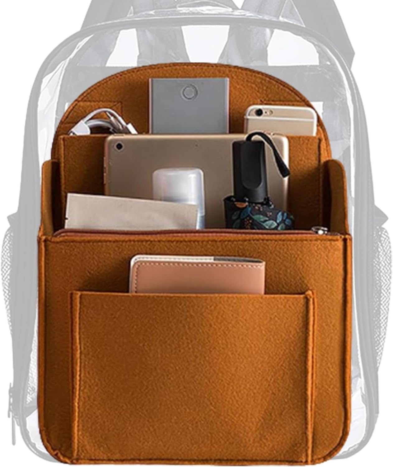 Bag Organizer, Bag Insert Organizer - Felt Storage Bag Wallet Organizer - Travel Backpack Insert, Multi-Pocket Organizer Liner for Shoulder Bag