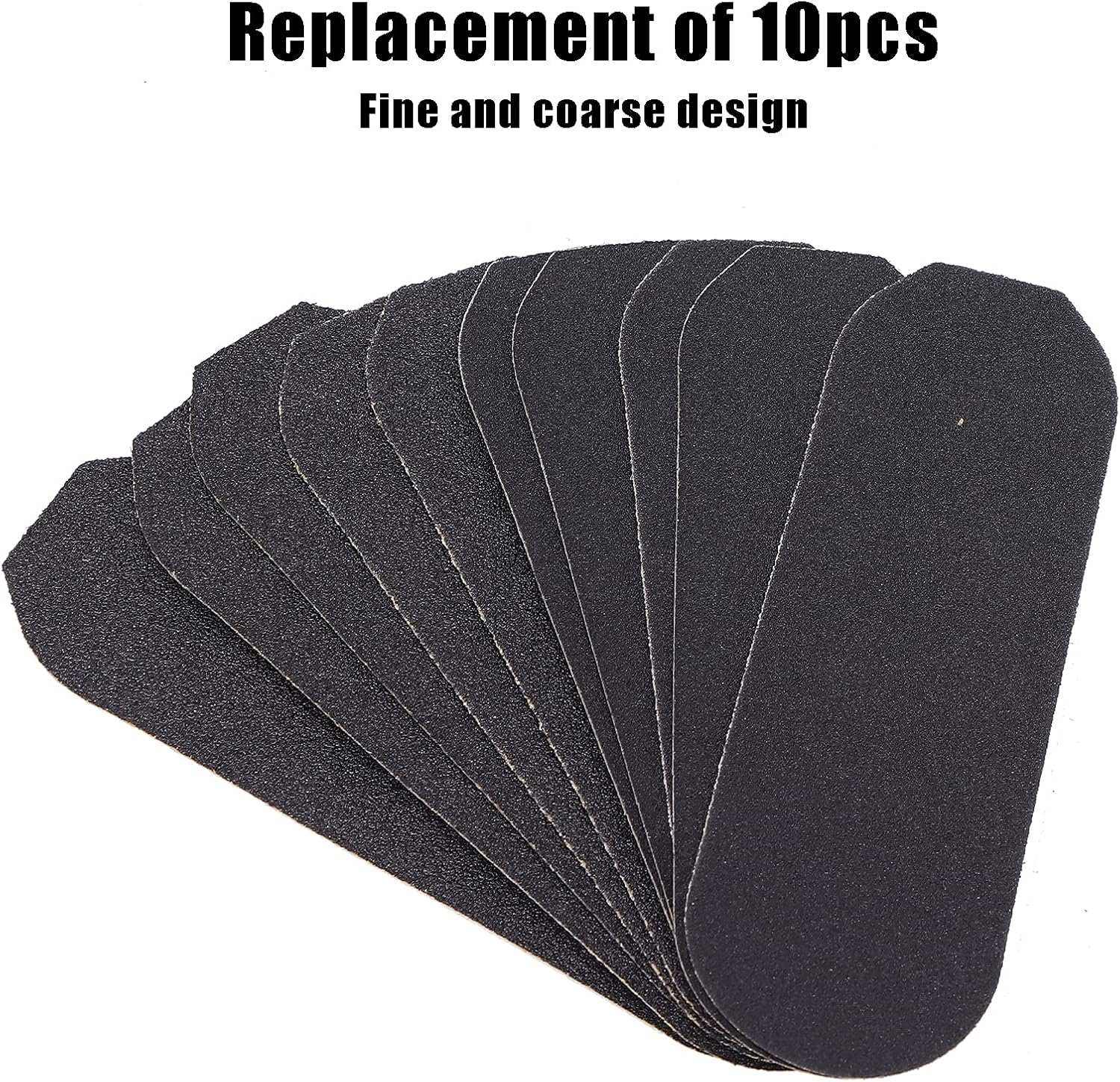 Pack of 10 Replacement Pedicure File Refills Coarse Fine Pedicure Foot Rasp Refill Pads, Foot Rasp Replacement Sandpaper, Replacement Refill Packs Coarse Fine Pedicure Foot Rasp Refill Pads image number 1