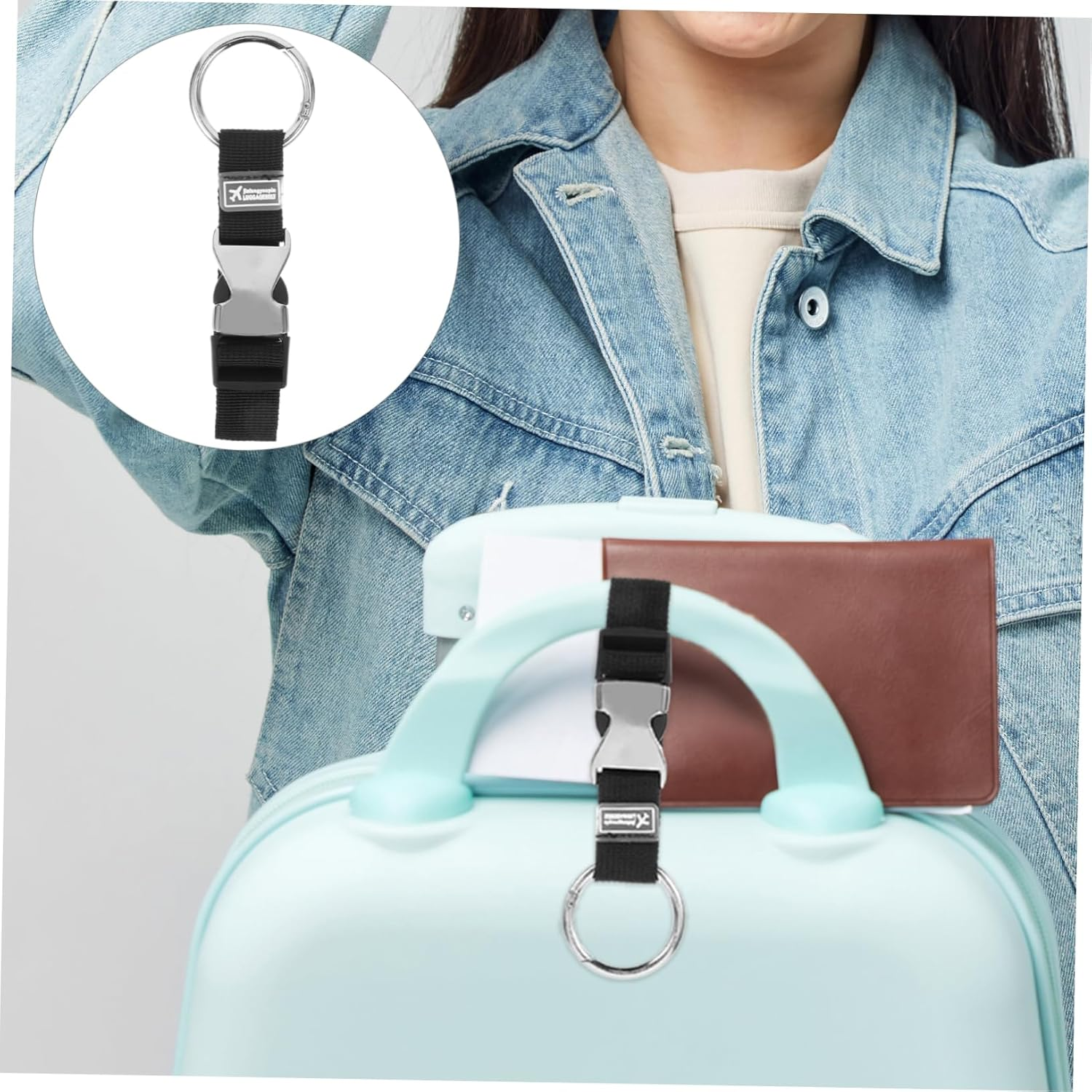 WESIEVYA Versatile Luggage Fixing Belt Luggage Straps for Suitcases Buckle Binding Strap image number 4