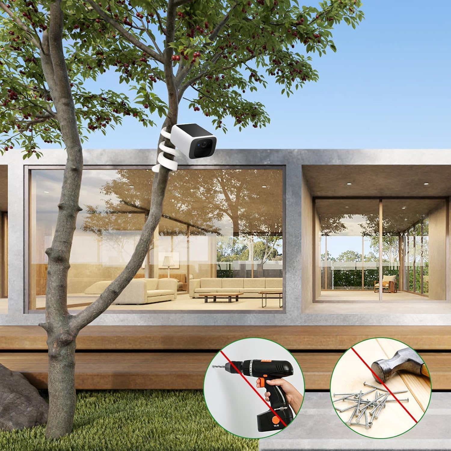 1Pack Flexible Twist Mount for Eufy Solocam S220/C210,Eufycam 2C/2C Pro,3/S330,Ring Stick up Cam & Ring Outdoor Cam Plus,Wyze,Nest,Gooseneck Mounting Bracket to Attach Your Camera Anywhere