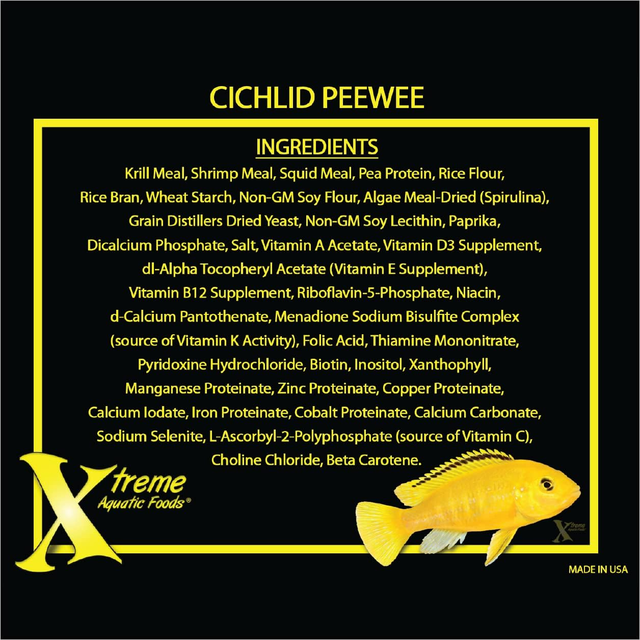 Xtreme Aquatic Foods Cichlid Peewee 1.5Mm Slow-Sinking Pellets 2041 Grams (72Oz) image number 2