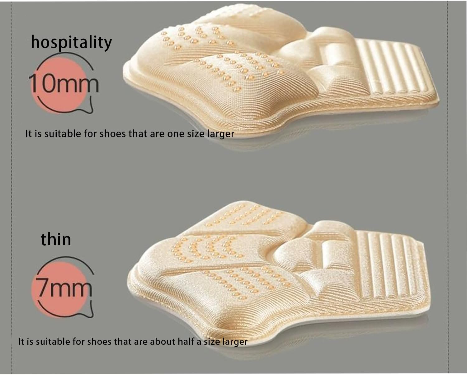 10 Pairs Leather Heel Cushion Inserts for Boots & Sport Shoes - Reusable Adhesive Heel Grips Liners for Comfort, Blister Prevention & Pain Relief Heel Stoppers (10MM) image number 4