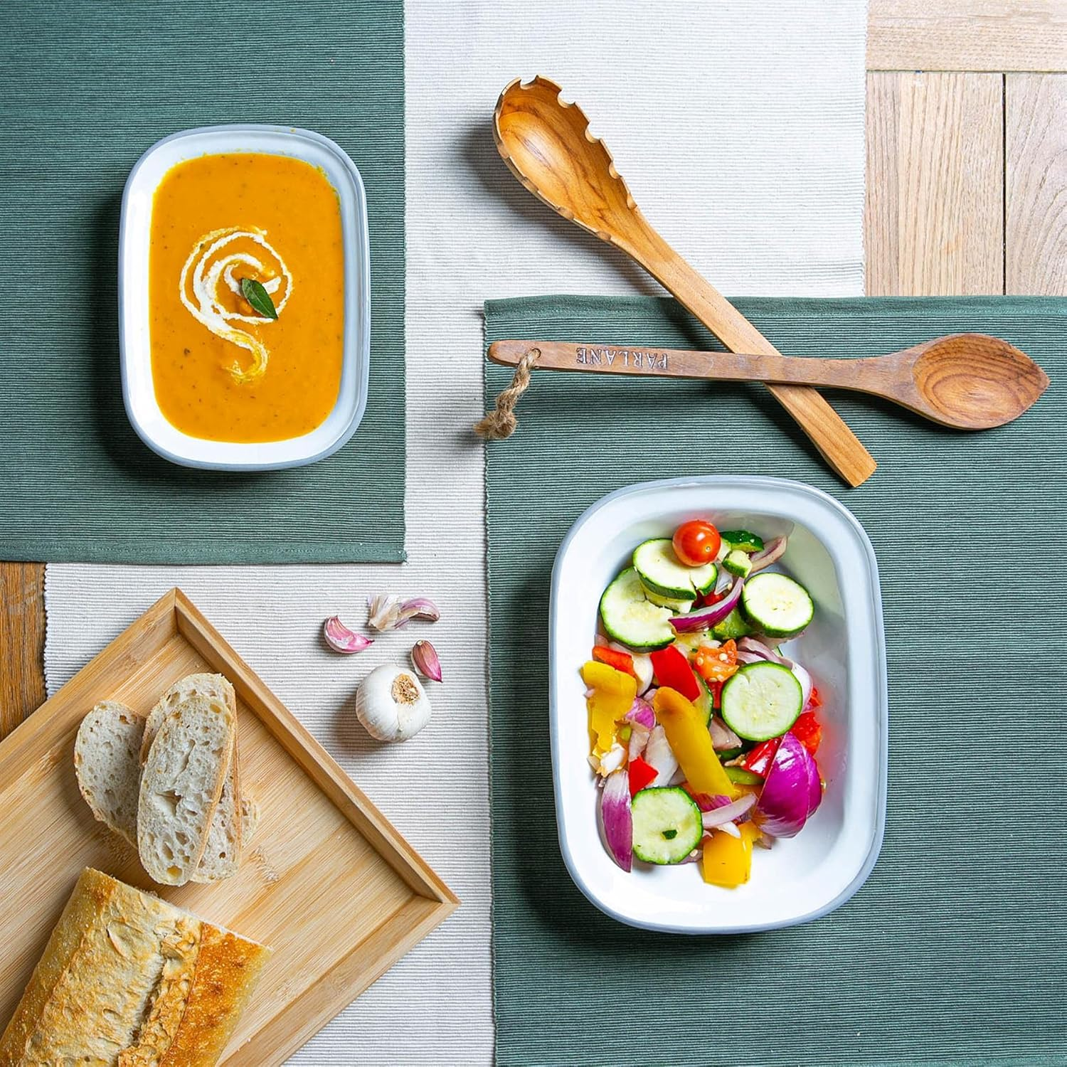 Argon Tableware 20Cm Enamel Pie Dish - Grey Rim - Dishwasher Safe Pie Dishes Enamel Cookware Oblong Pie Dish Oven Tray Bakeware Pastry Casserole Roasting Tin image number 6