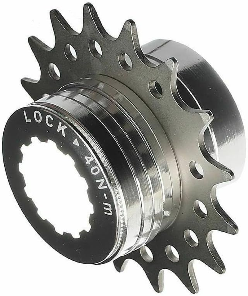 Cyclingdeal Conversion Kit Fixie Bike Single Speed Compatible with Shimano Sram Cassette Freewheel Hub Adaptor - for Mountain and Road Bike Gear Cog Spacers 12/13/14/15/16/18 Teeth image number 3