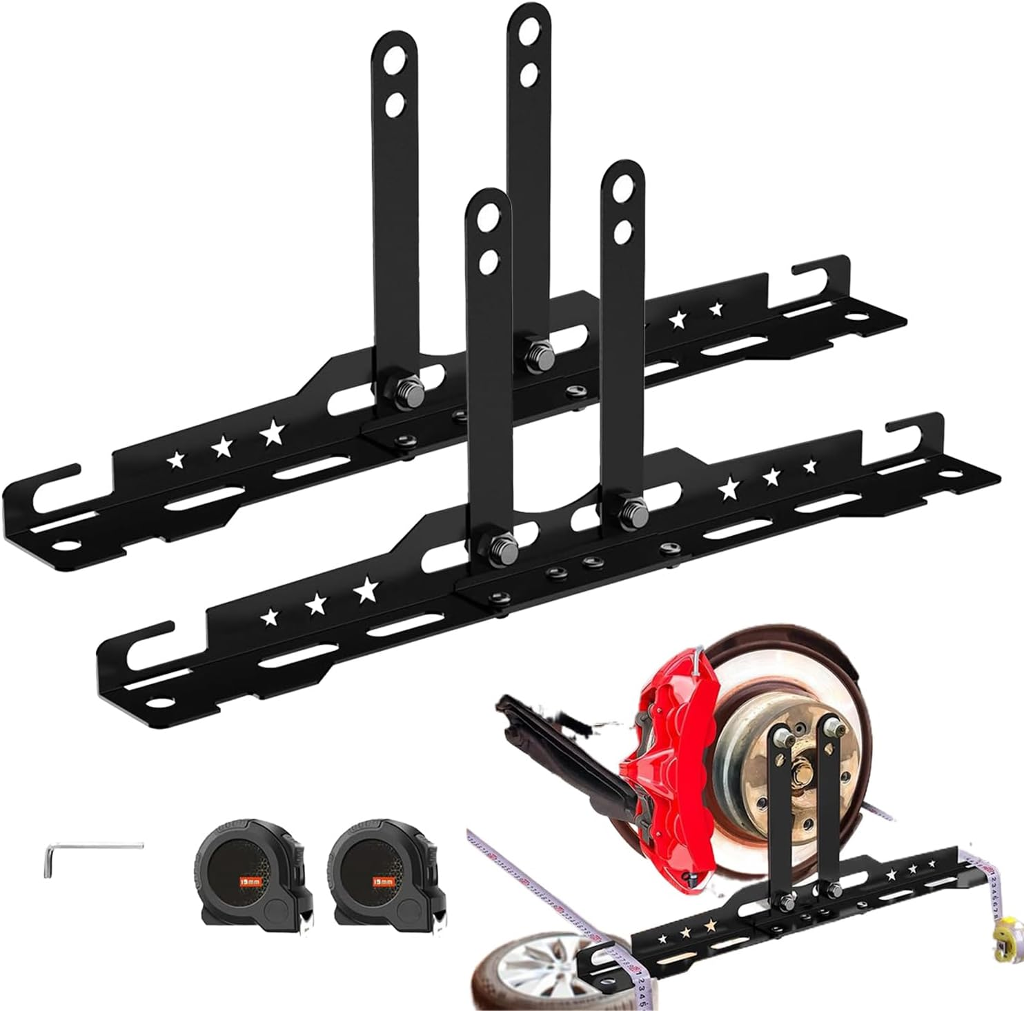 Alignment Tools Automotive - Camber Measuring Tool,Wheel Alignment Device with 2 Measuring Tapes for Car Maintenance Home Garage Shop Trailer image number 3