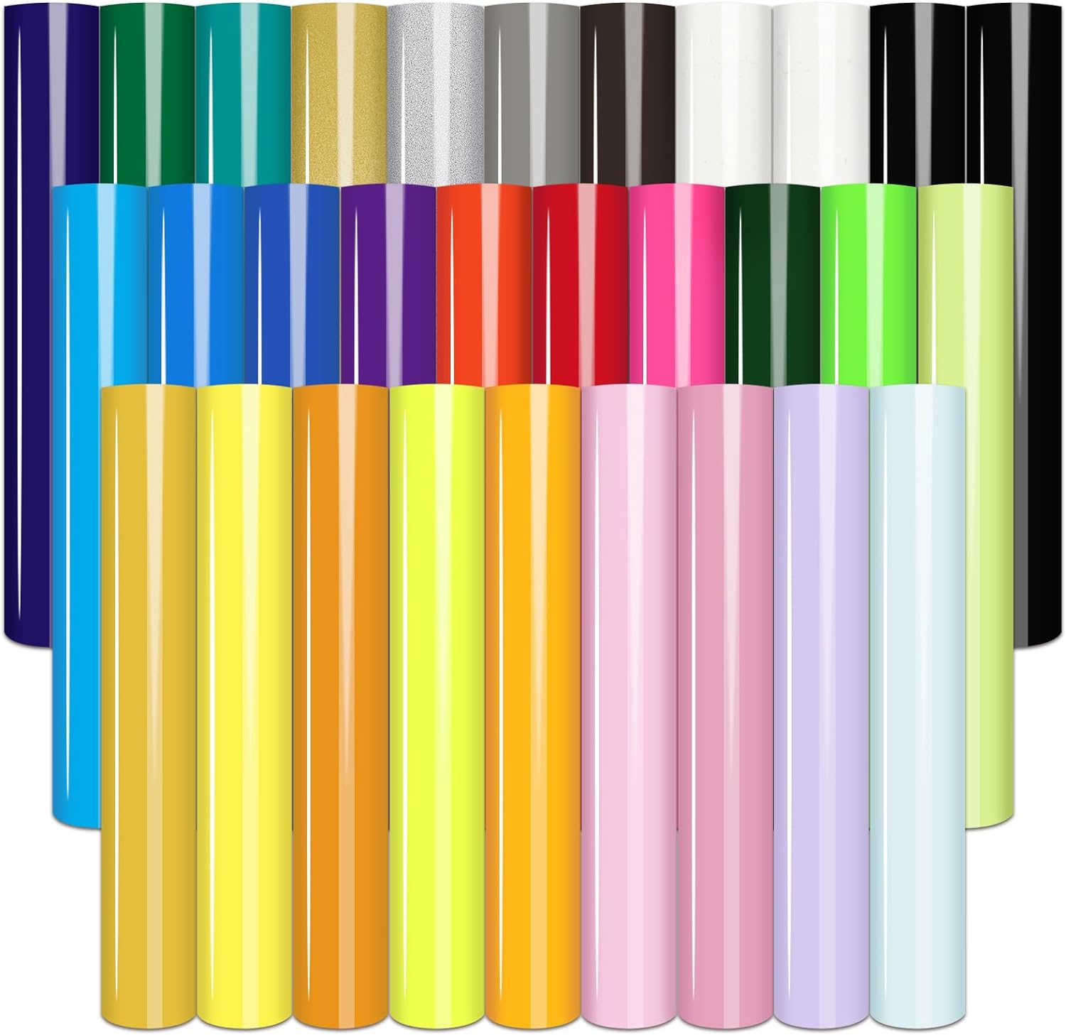 Tintnut Black Heat Transfer Vinyl,6 Sheets 12" X 10" HTV Vinyl,Iron on Vinyl for T-Shirts