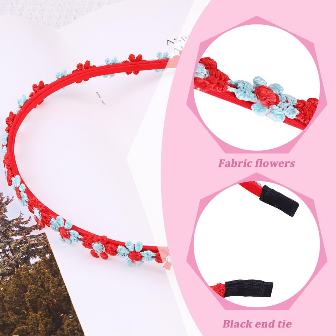 EUYKQNOI Pack of 4 Flower Headbands, Girls Headbands, Children'S Hair Bands for Girls, Colourful Daisy Headbands, Cute and Cute Decoration, Colourful Headband for School, Daywear