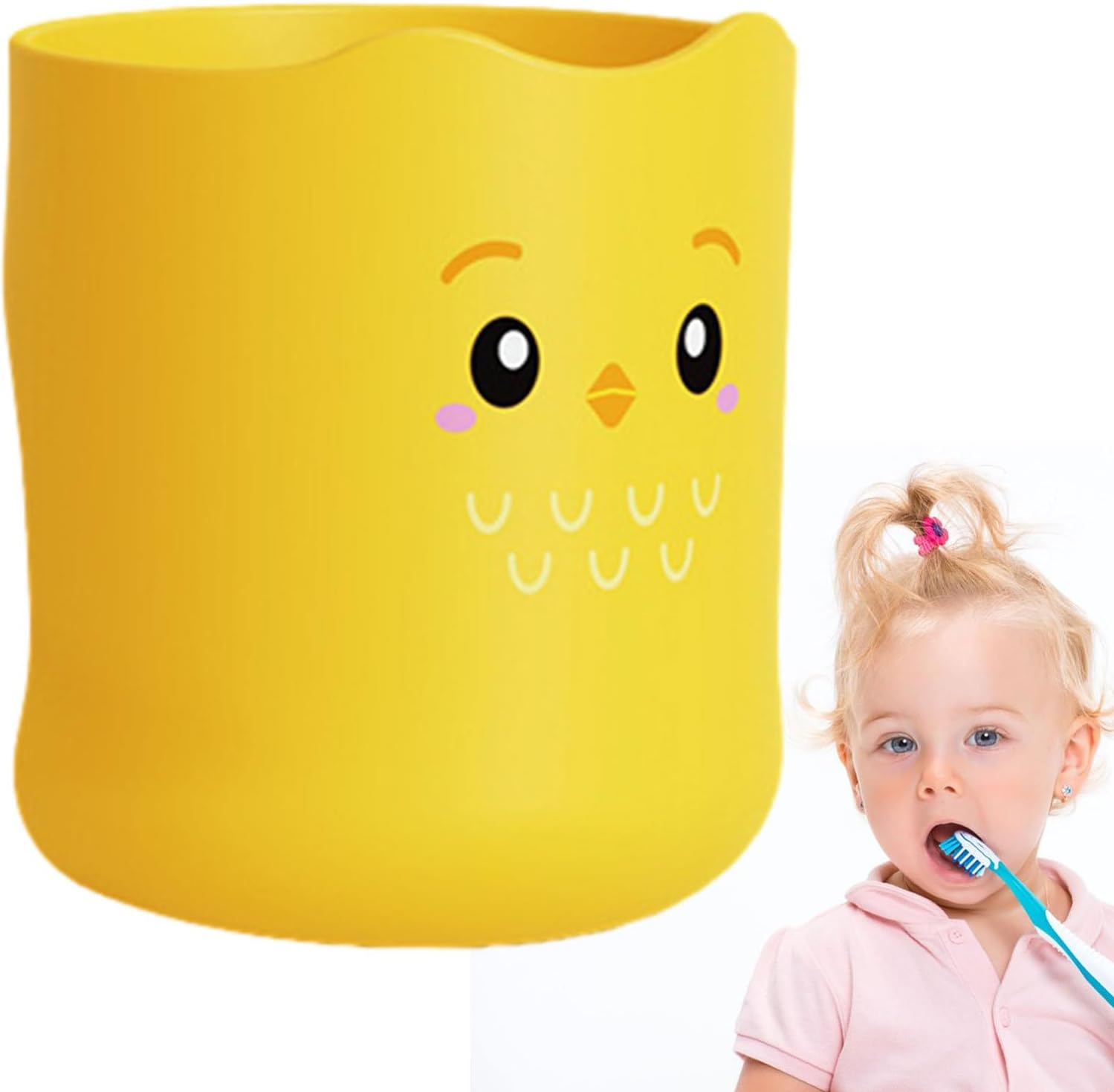 Generic Kids Mouthwash Cups - 300Ml Bathroom Toothbrush Cup Kids Cartoon - Adorable Bathroom Cup, Smooth Kids Cup for Boys, Girls, Toothbrush image number 6