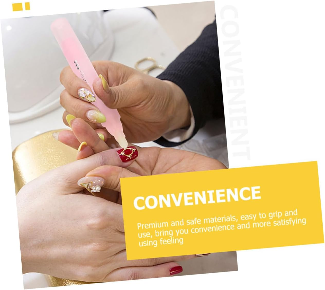 DECHOUS 3Pcs Refillable Nail Polish Corrector Pens for Manicure Smooth Surface Cleanup Skin Friendly Nail Art Tools for Home and Salon Use image number 1