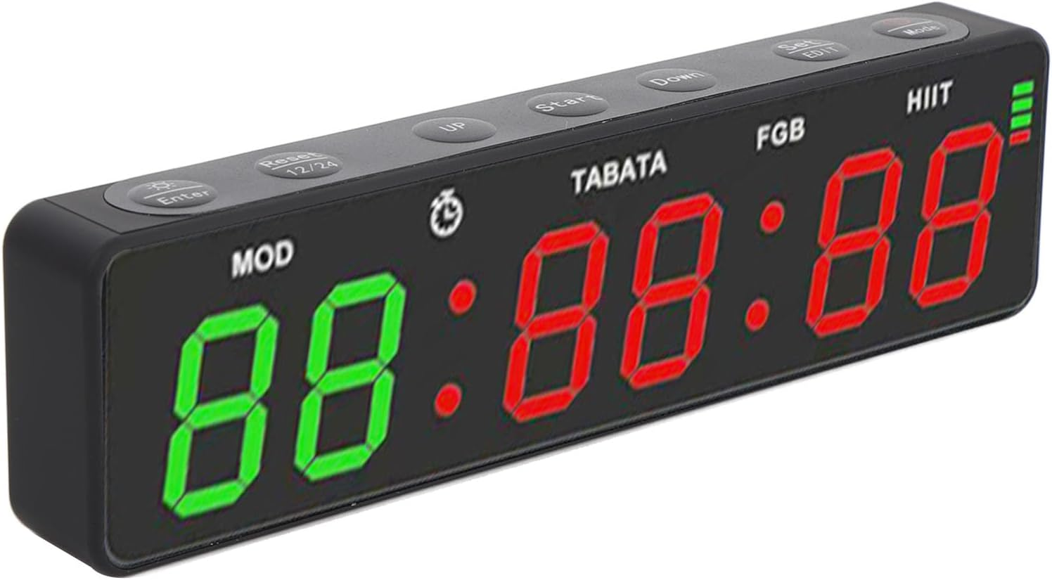 LICAEVEY Gym Timer, Large Digital Wall Clock with Interval Time Progress Bar, Remote Control Magnetic Clock with Countdown/Up Stopwatch, for Home Gym Boxing image number 2