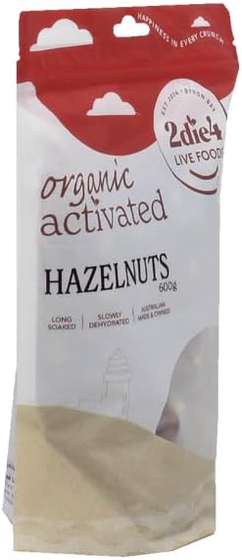 2Die4 Live Foods Activated Organic Hazelnuts 600G image number 1