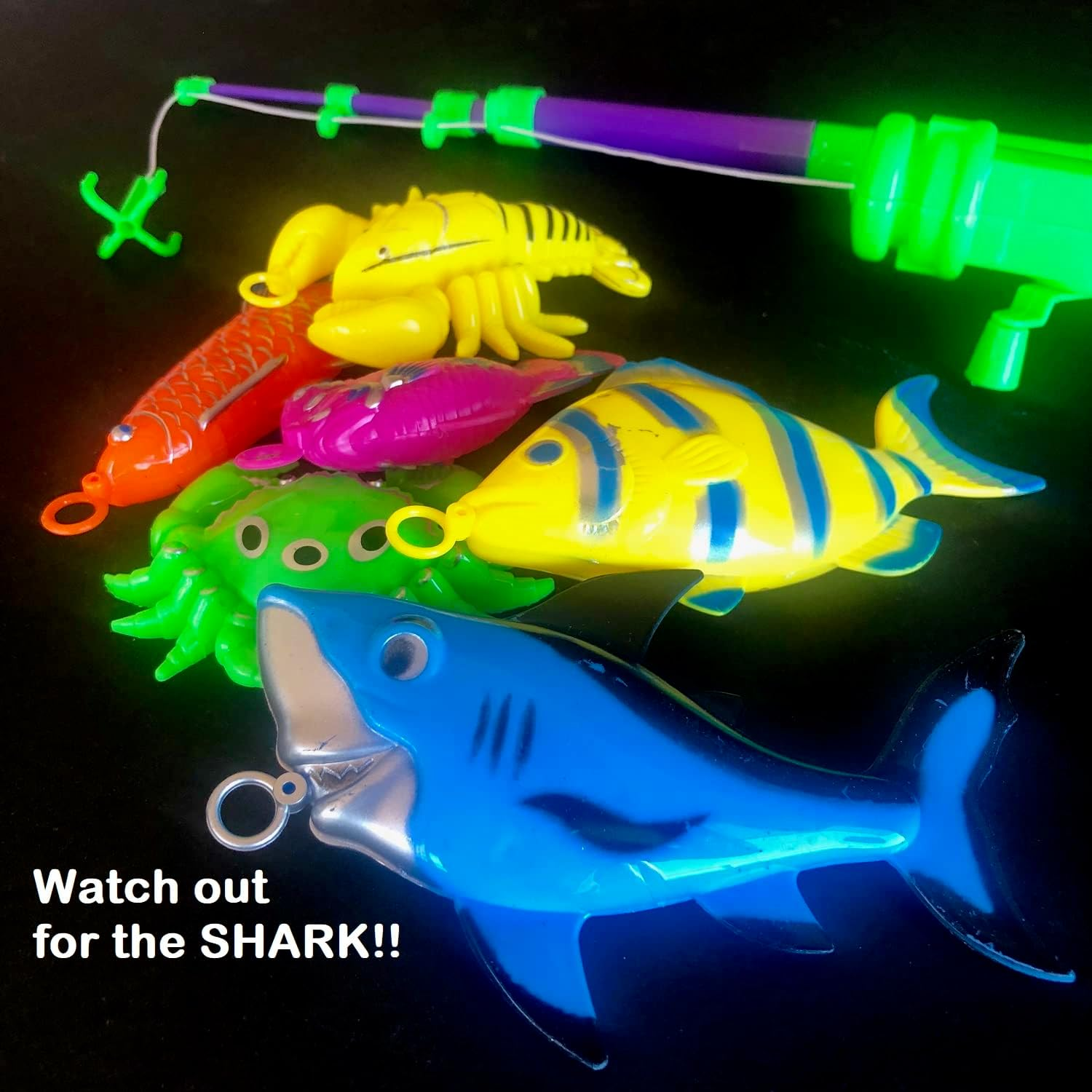 6Pc Hook a Fish Baby Bath Toy Game Hook a Duck Fishing Game for Baby Early Learning Toddlers