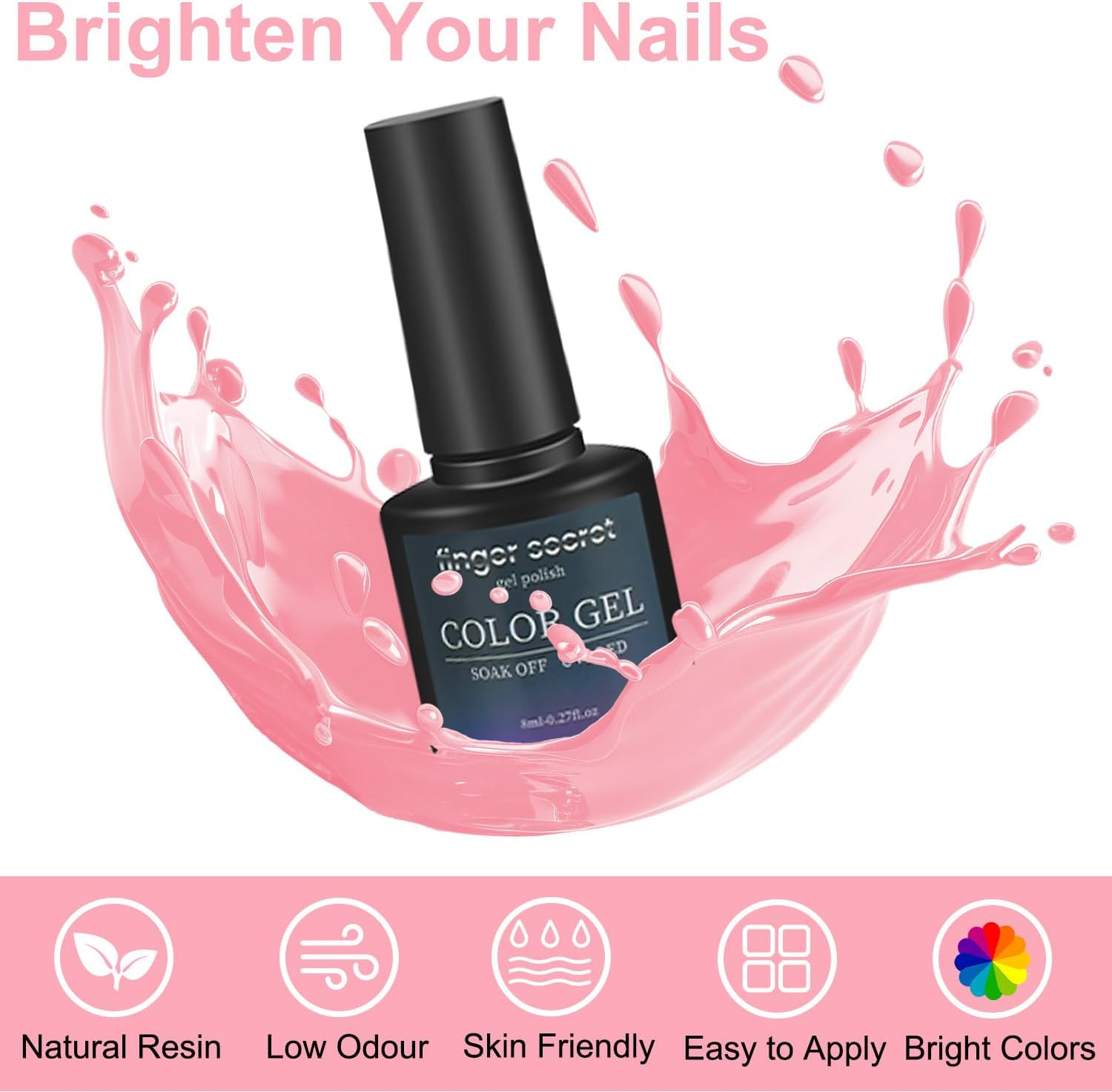 Necomi [52 PCS] Gel Nail Polish Set, 36 Colour Gel Nail Polish Kit with Base Coat Top Coat Glossy / Matte, All Seasons Nail Art Accessories, Surface Easy to Apply, Suitable for Ladies Gift Home DIY Gifts for Girl Mother image number 6