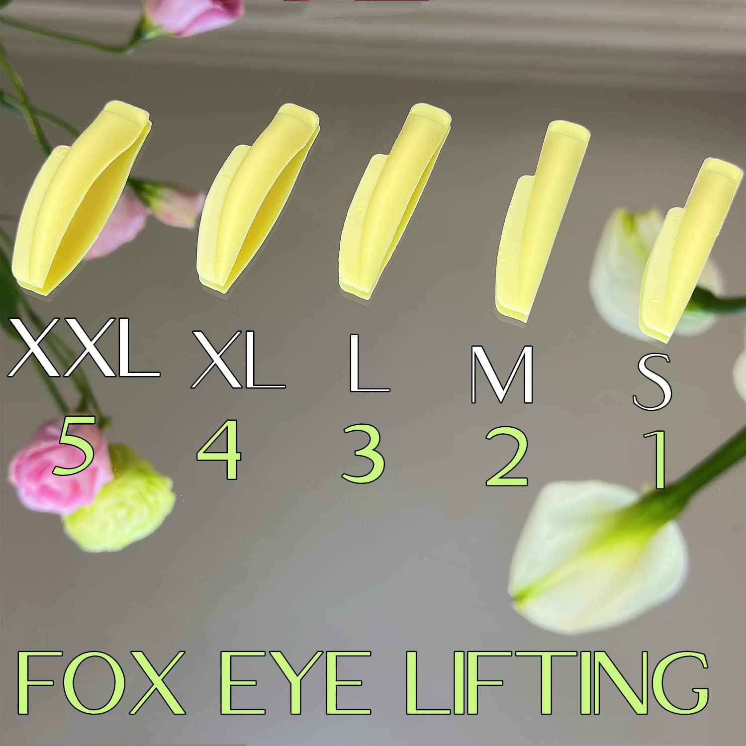 Eyelash Perm Pads Lash Lift Rods Eyelash Perm Silicone Pads 5 Sizes Reusable Soft Lash Lift Pads Shield for Different Length Eyelashes Perfect Lifting (Pale Yellow) - Golden image number 6