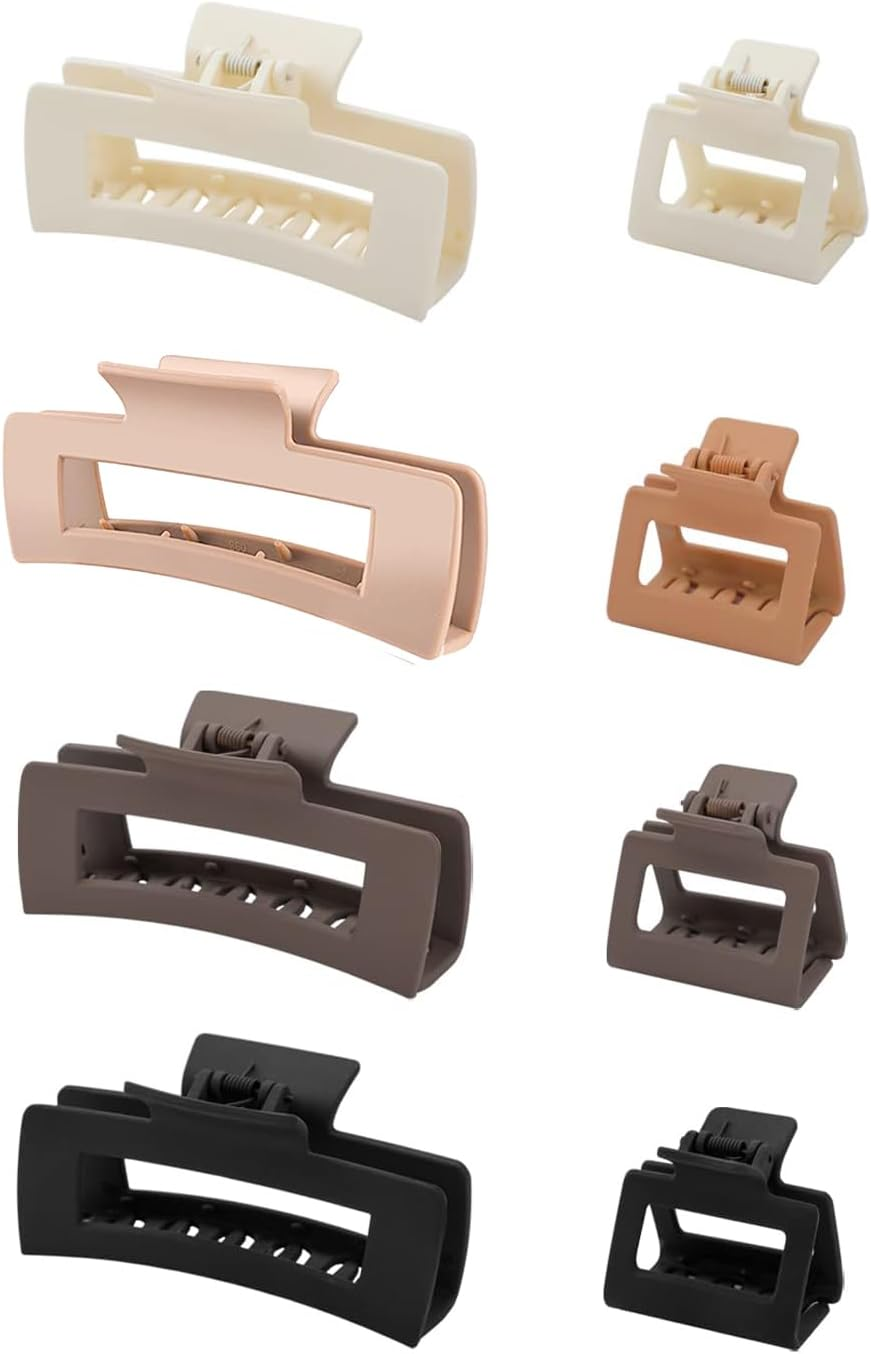 Pack of 8 Large Hair Clips, Non-Slip Large Hair Clips for Women Girls Hair Jaw Clips for Thick Hair Thin Hair Clip Claw Clip image number 2