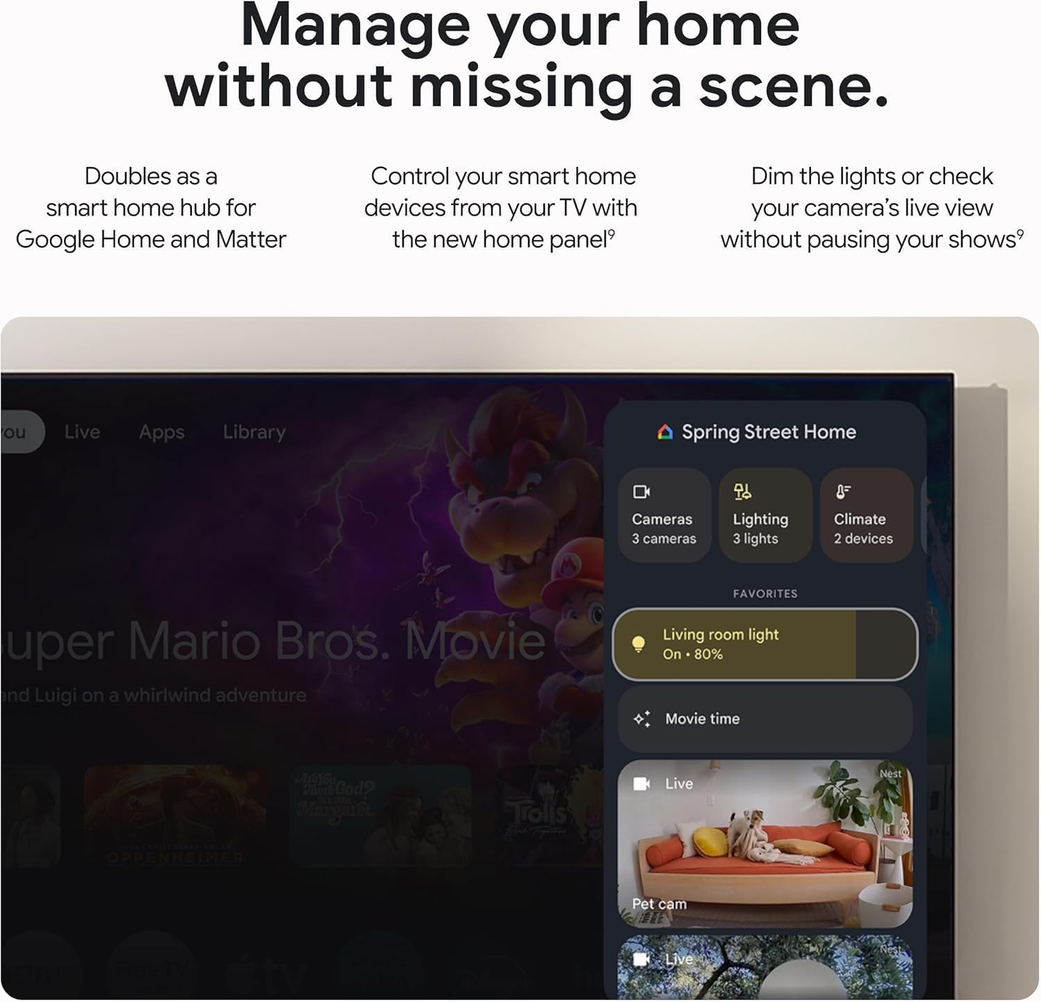 Google TV Streamer 4K - Fast Streaming Entertainment on Your TV with Voice Search Remote - Watch Movies, Shows, Live TV, and Netflix in 4K HDR - Smart Home Control - 32 GB of Storage - Porcelain 2024 image number 5