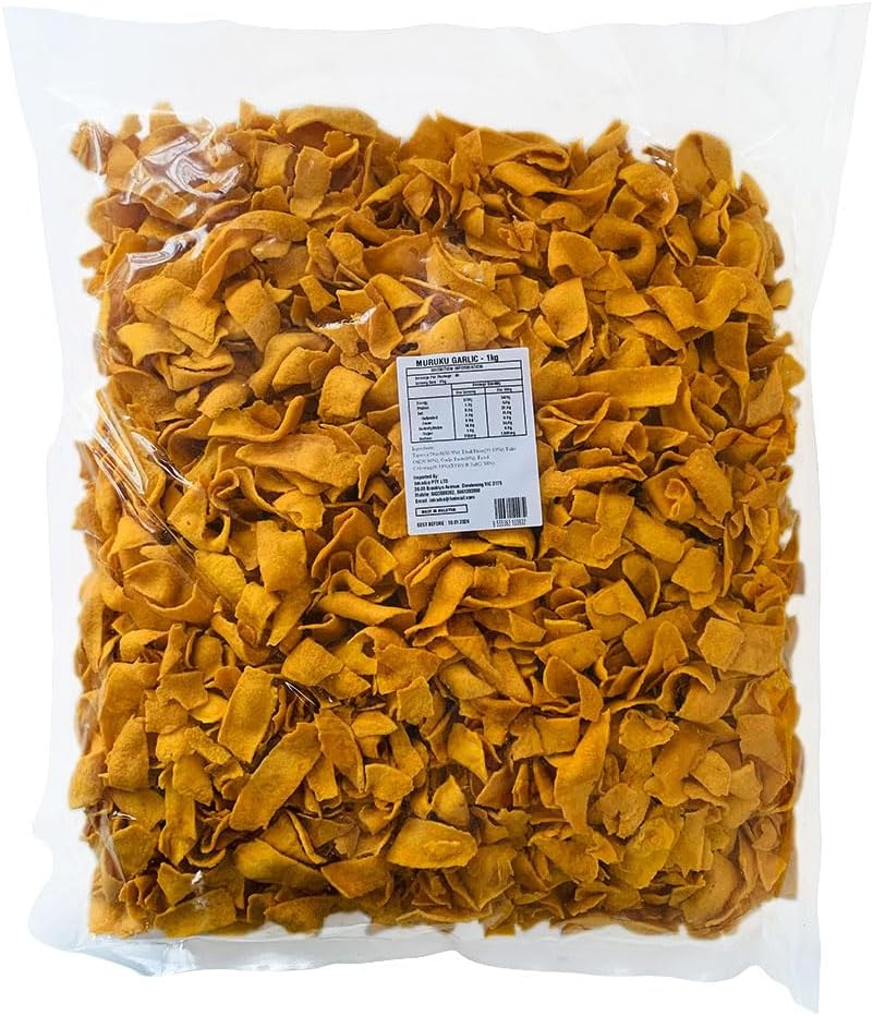 Delyco Muruku Garlic Poondu Muruku Indian Snack Ready to Eat 1 Kg image number 5