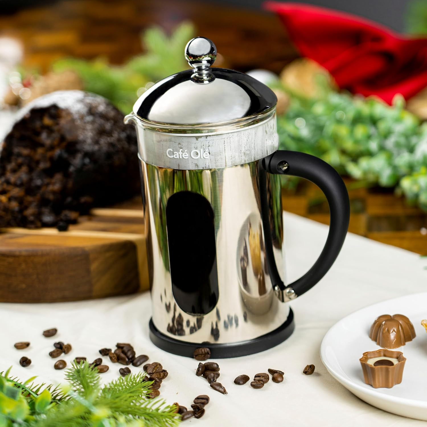 Caf&eacute; Ol&eacute; Desire Range Stainless Steel 8-Cup 1000Ml Heat Resistant Espresso French Press Coffee Maker image number 1