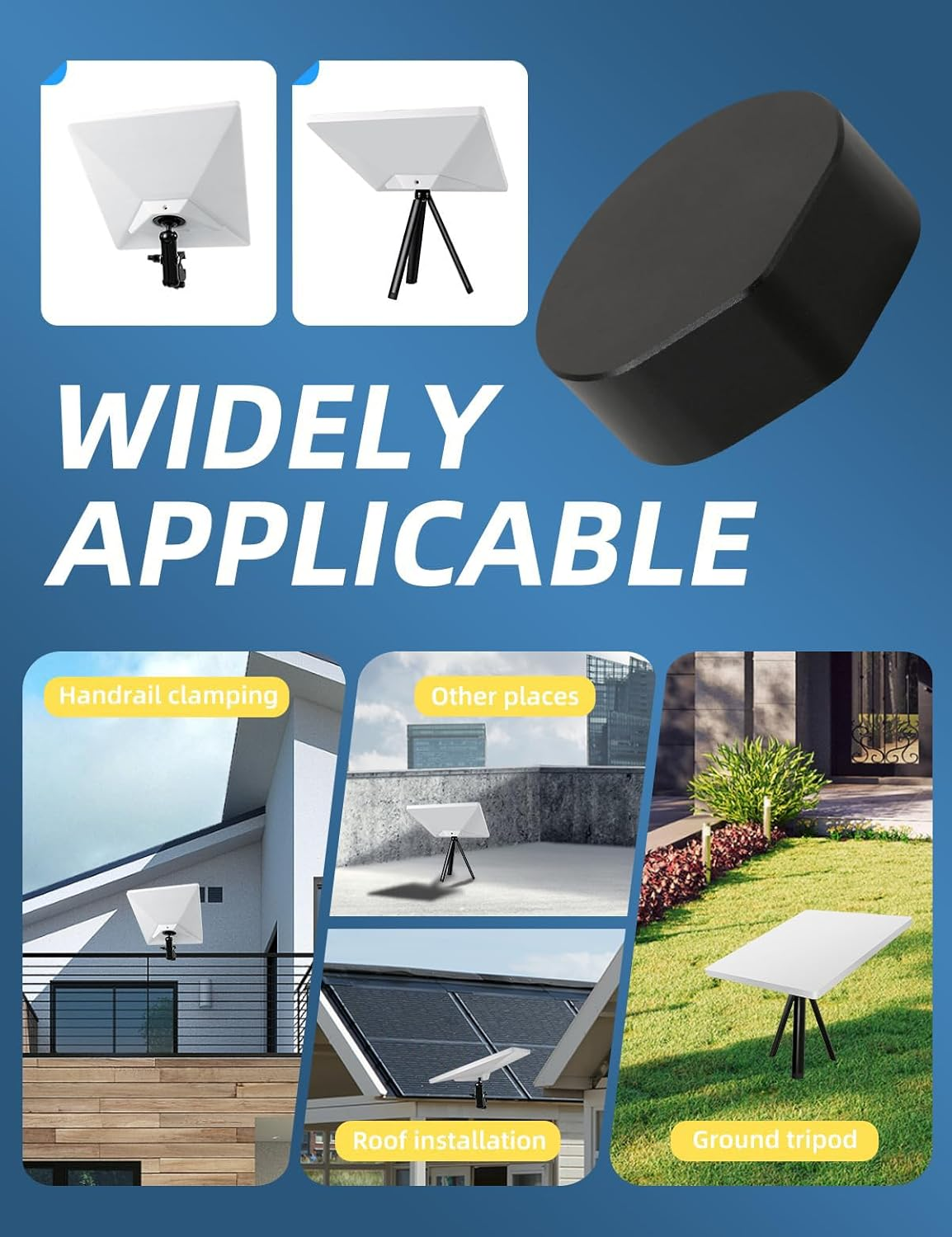 Starlink Mini Tripod - Aluminum Alloy Tripod Mount Adapter for Starlink Mini - 1/4"~20 and 3/8"~16 Threaded，Dish Tripod Adapter, Versatile Compatibility, Sturdy Construction, Easy Tightening image number 3