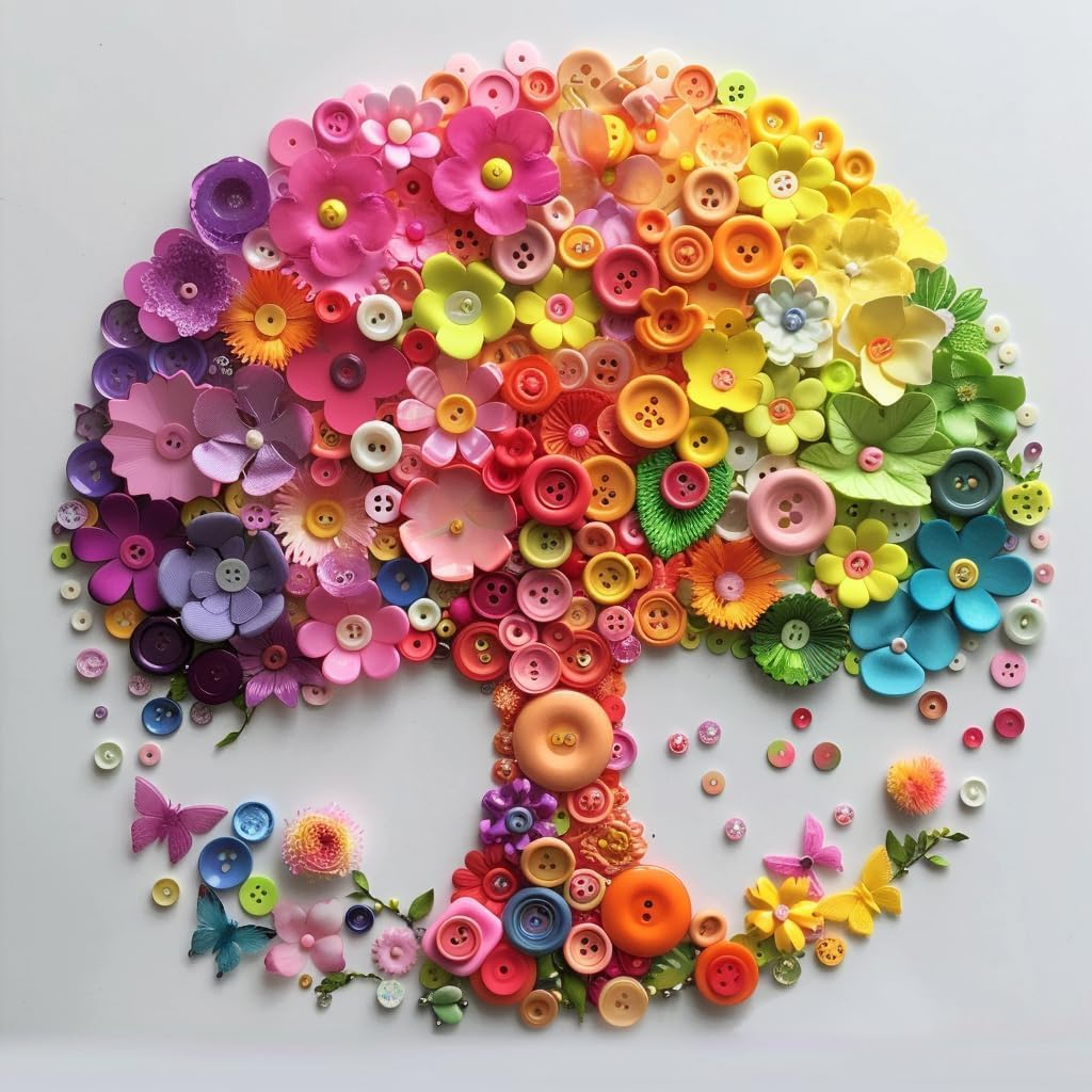 500-700 PCS Assorted Mixed Colour Resin Buttons 2 and 4 Holes round Craft for Sewing DIY Crafts Manual Button Painting,Diy Handmade Ornament