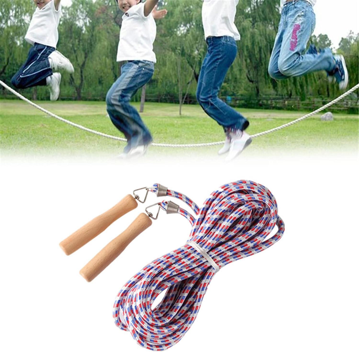 Askinds 23FT/7M Long Jump Rope Double Dutch Jump Ropes Skipping Rope for Gameskipping Rope Multiplayer Group School, Company,Fun Games,Agility Play