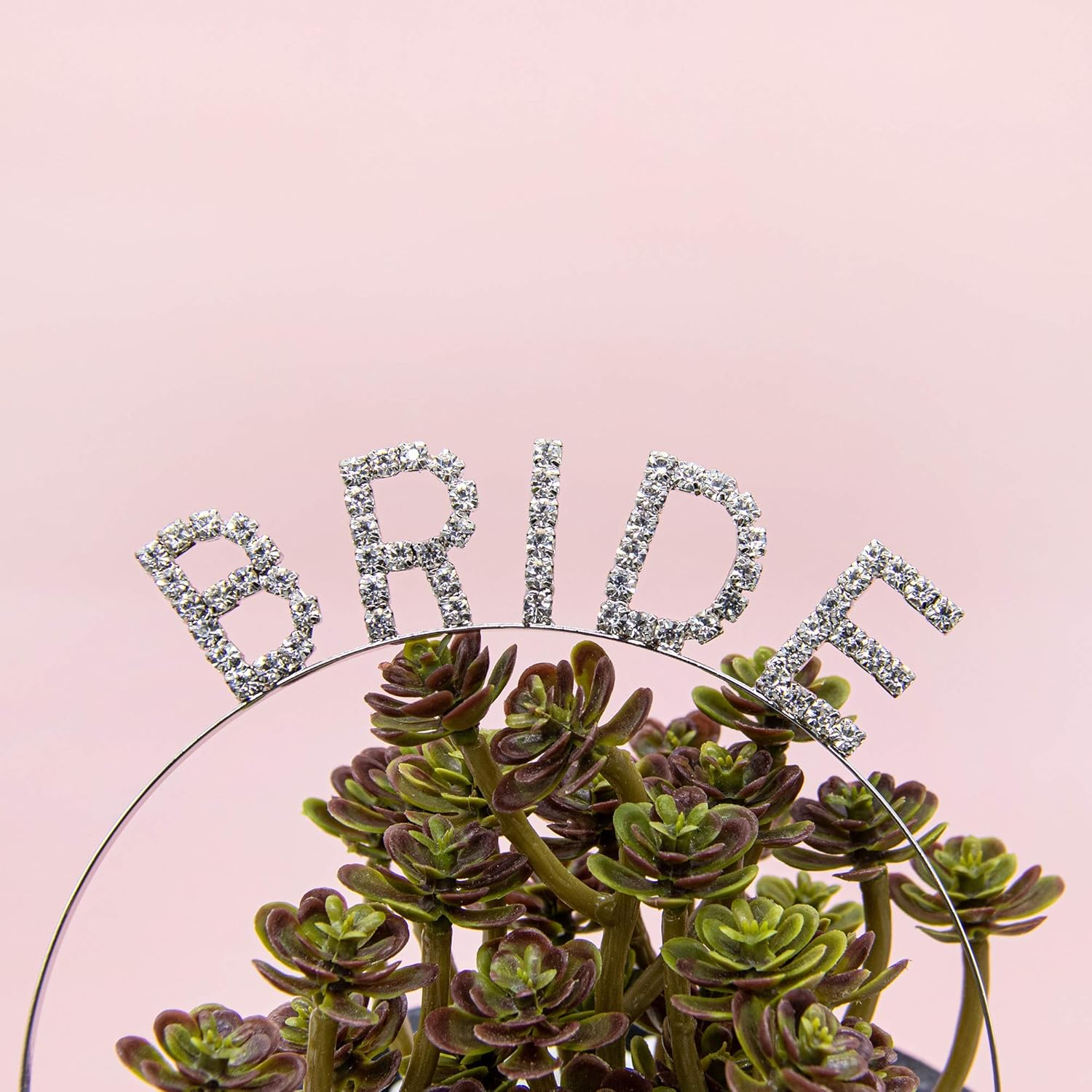 ZYWQ Rhinestone Bride Headband Elegant Crown Bachelorette Party Headbands (Silver) image number 2