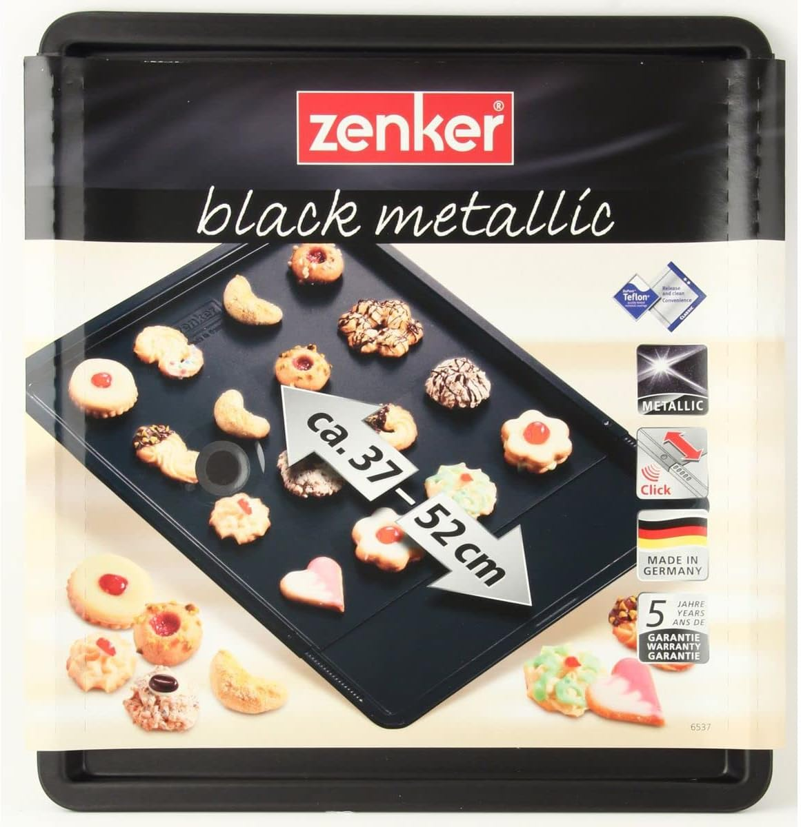 Zenker 6537 Extendable Baking Tray, Black, 14.57-20.47 X 12.99 X 0.59" image number 5