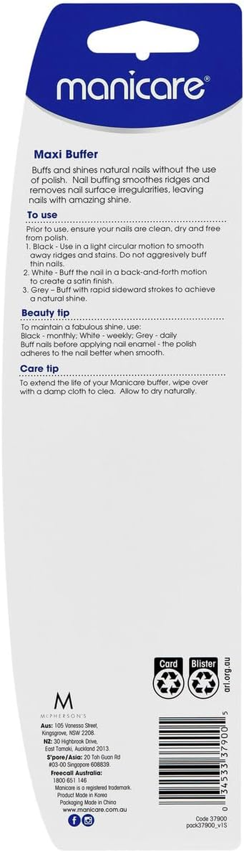 Manicare Maxi Buffer Nail File Sponge image number 1