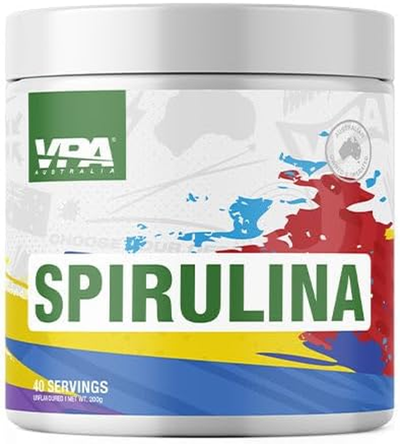 VPA Australia Spirulina - Natural Unflavoured, 100% Pure, 200G (40 Servings)