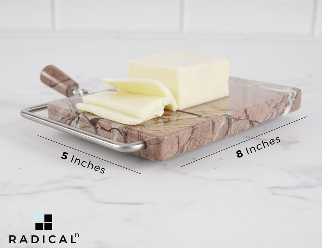 Radicaln Marble Cheese Slicer Marinara Kitchen Gadgets 8X5 Inches Handmade - Soft Food Slicer, Butter Cutter - Ideal Kitchen Tools for Cheese Slices image number 2