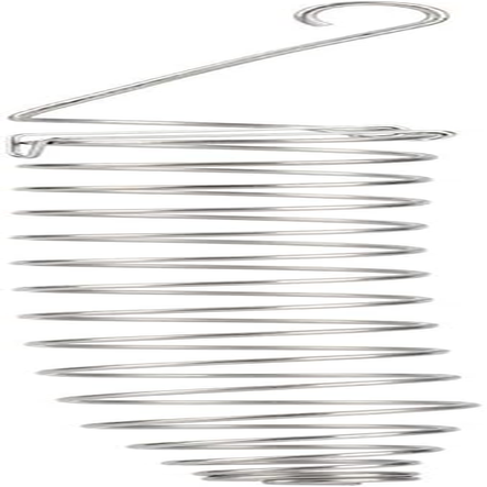 Bird Spiral Feeder, Portable Hanging Stainless Steel Parrot Food Basket Fruit Vegetable Millet Holder Container Climb Play Toy image number 1