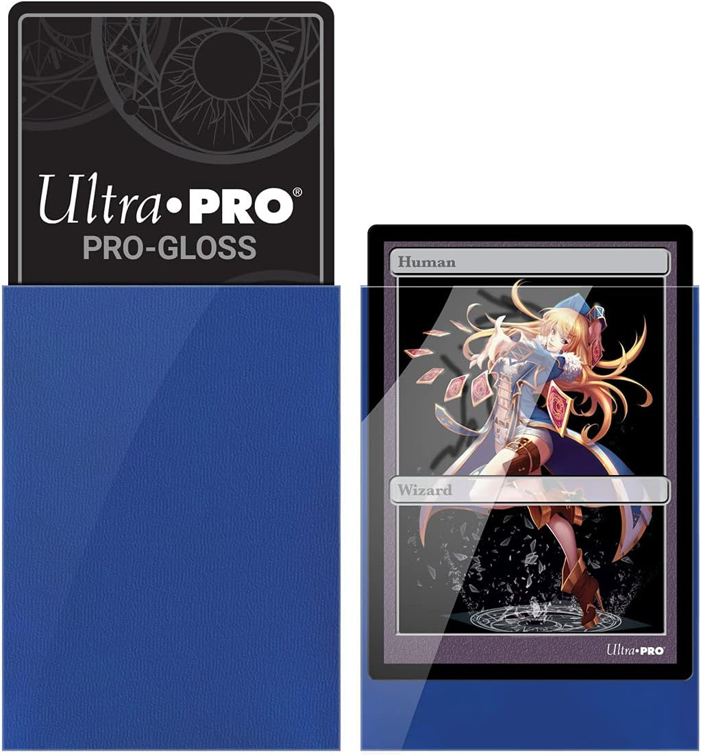 Ultra Pro Pro-Gloss Small Deck Protector Sleeves, Blue (Pack of 60) - Blue image number 4