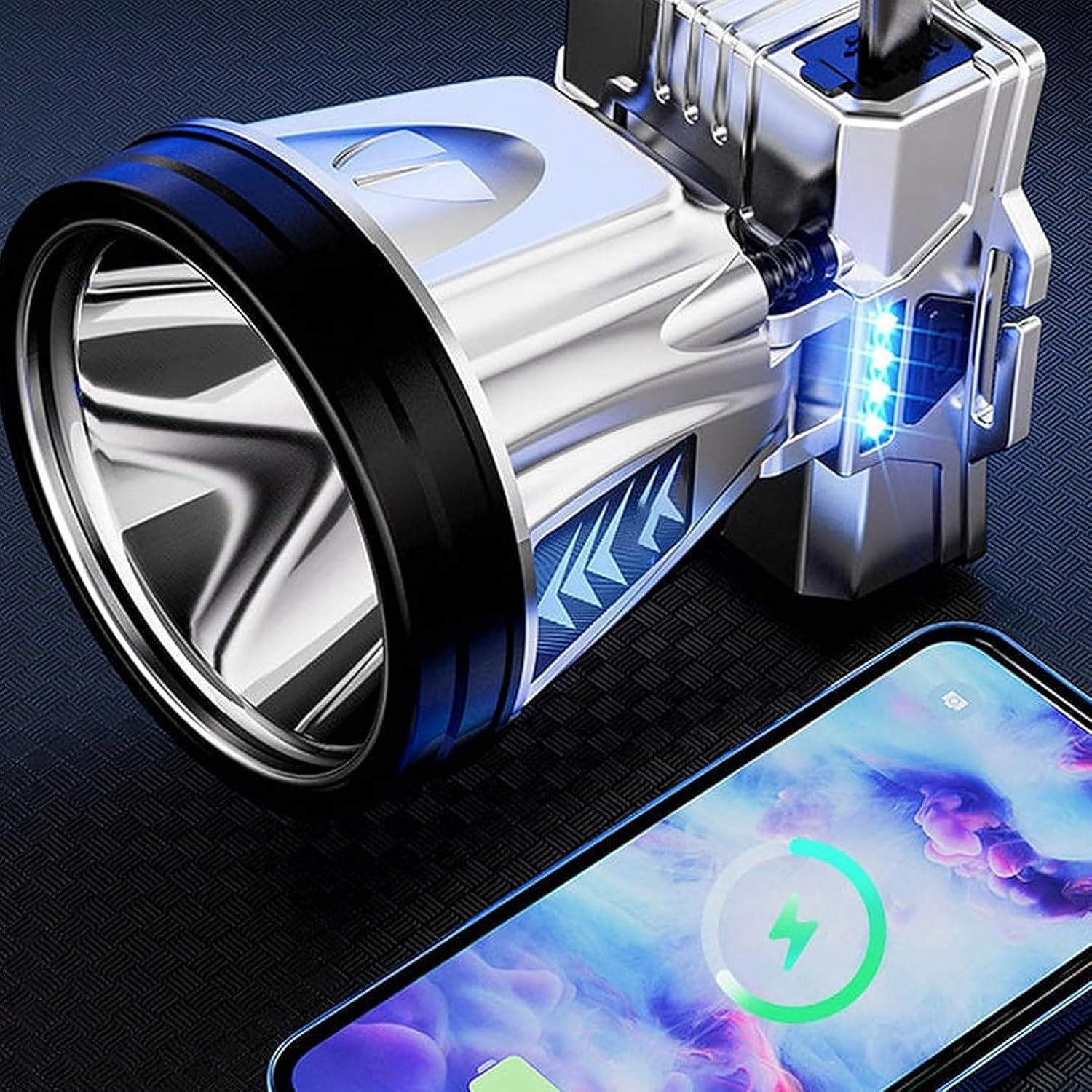 Rechargeable Headlamp, 90000LM Super Bright High Power LED Headlamp Headlight Spotlight Waterproof Flashlight for Outdoor Running Hiking Camping Gear, Headband Lamp image number 1