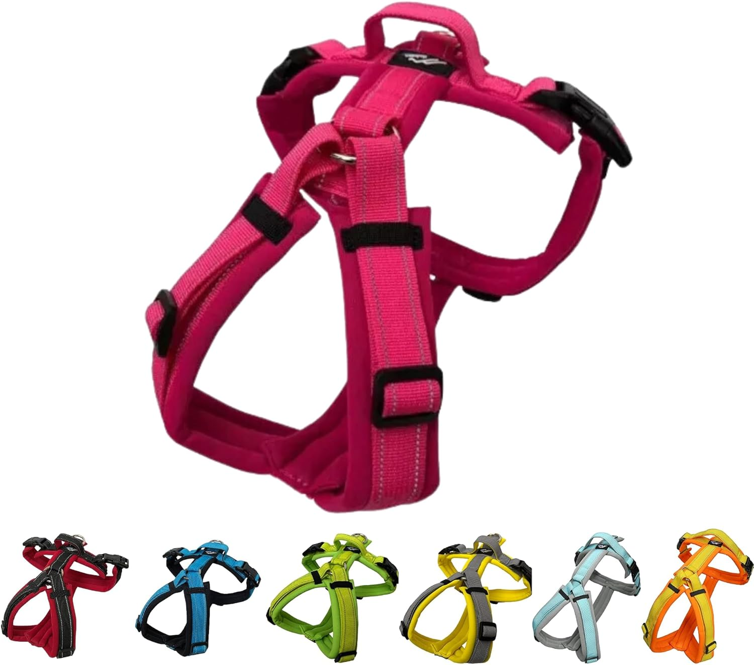 Hakusan Zero Harness, Burden Reduction, Dog Harness, Adjustable Size, Easy to Put on and Take Off, Reflective Material, Lightweight, Breathable, Handle, Nameplate, XXS Size, Pink X Pink image number 5