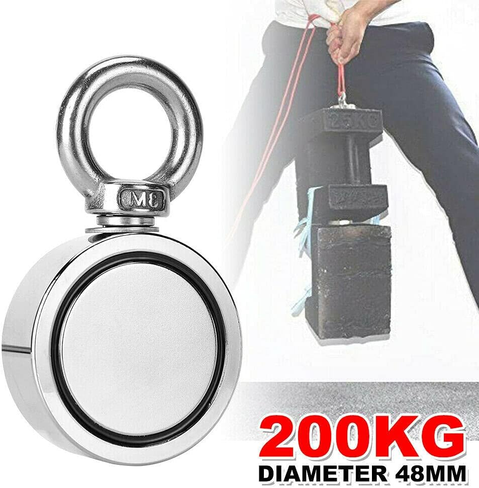 200KG Salvage Strong Recovery Magnet Neodymium Treasure Metal Hunting Fishing image number 4