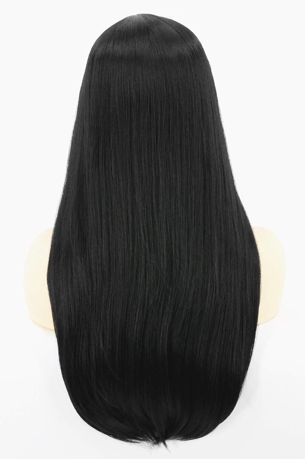 Topcosplay 26 Inch Long Black Straight Wig for Women Cher Wig Halloween Cosplay Synthetic Wigs (Black) image number 2