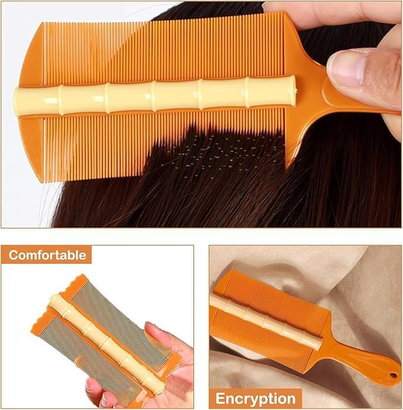 SHUNYUNG Double Sided Psoriasis Comb, 2Pcs Double Sided Fine Teeth Lice Dandruff Remover Combs, Lice Psoriasis Fine Tooth Comb, Double-Sided Lice Fine Teeth Psoriasis Comb image number 4
