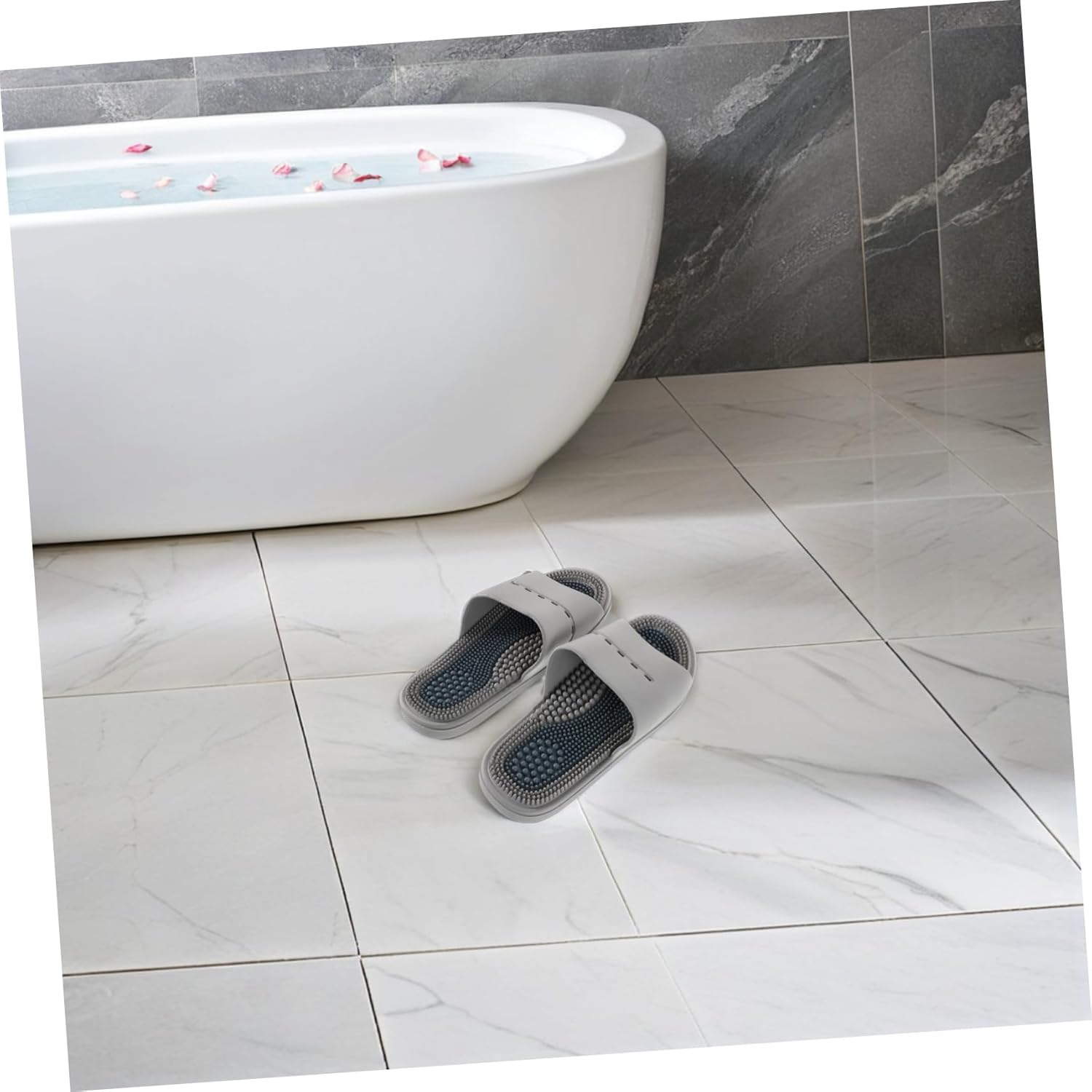 Minkissy Foot Massage Slippers Men Spa Shower Shoes Breathable Bathroom Sandals for Hotel Salon Home Use image number 3