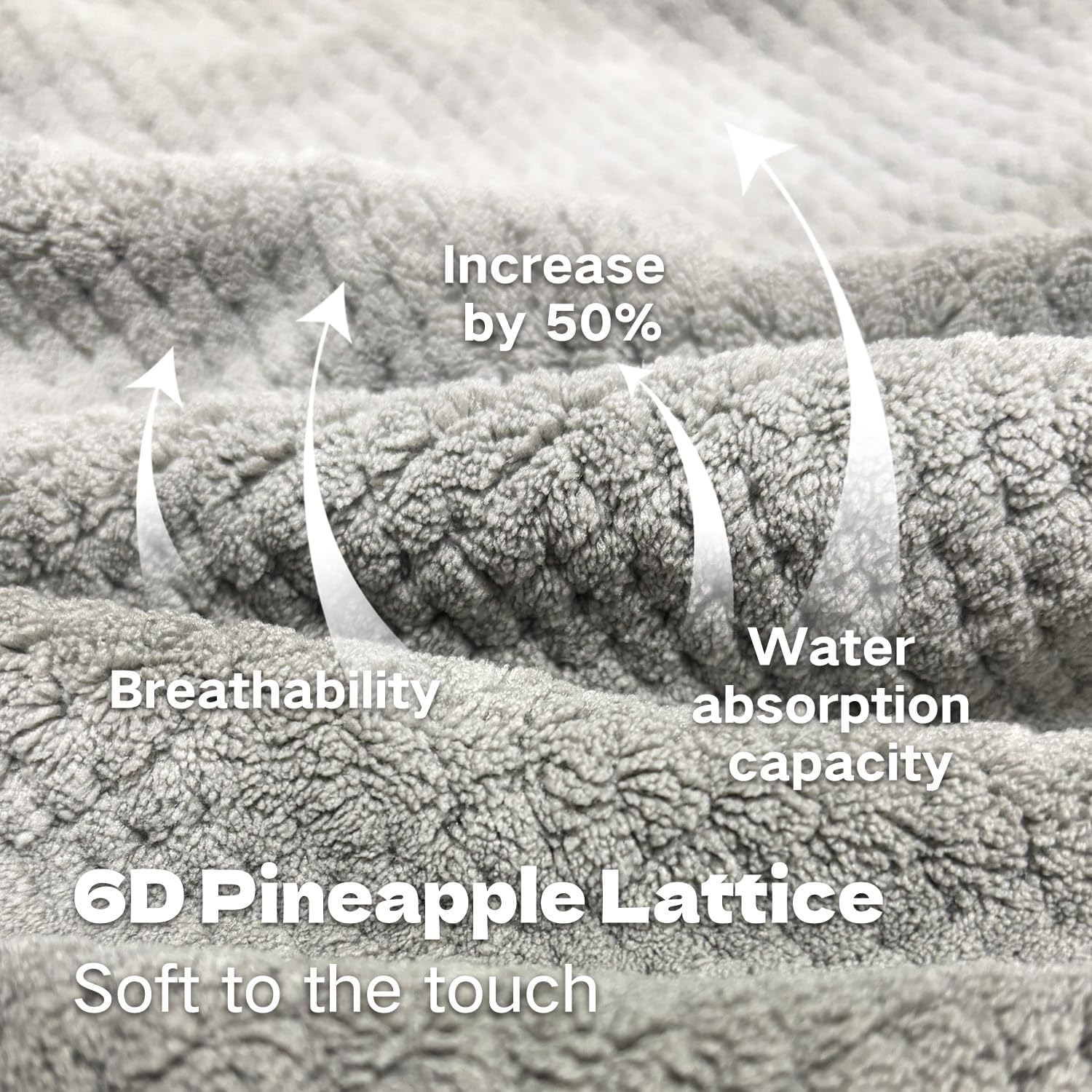 Hichiclife Extra Large Microfiber Hair Towel Wrap for Women - Super Absorbent & Quick Dry Hair Drying Towel - anti Frizz Ultra-Soft Hair Dryer Towels for Wet, Curly, Long & Thick Hair image number 3