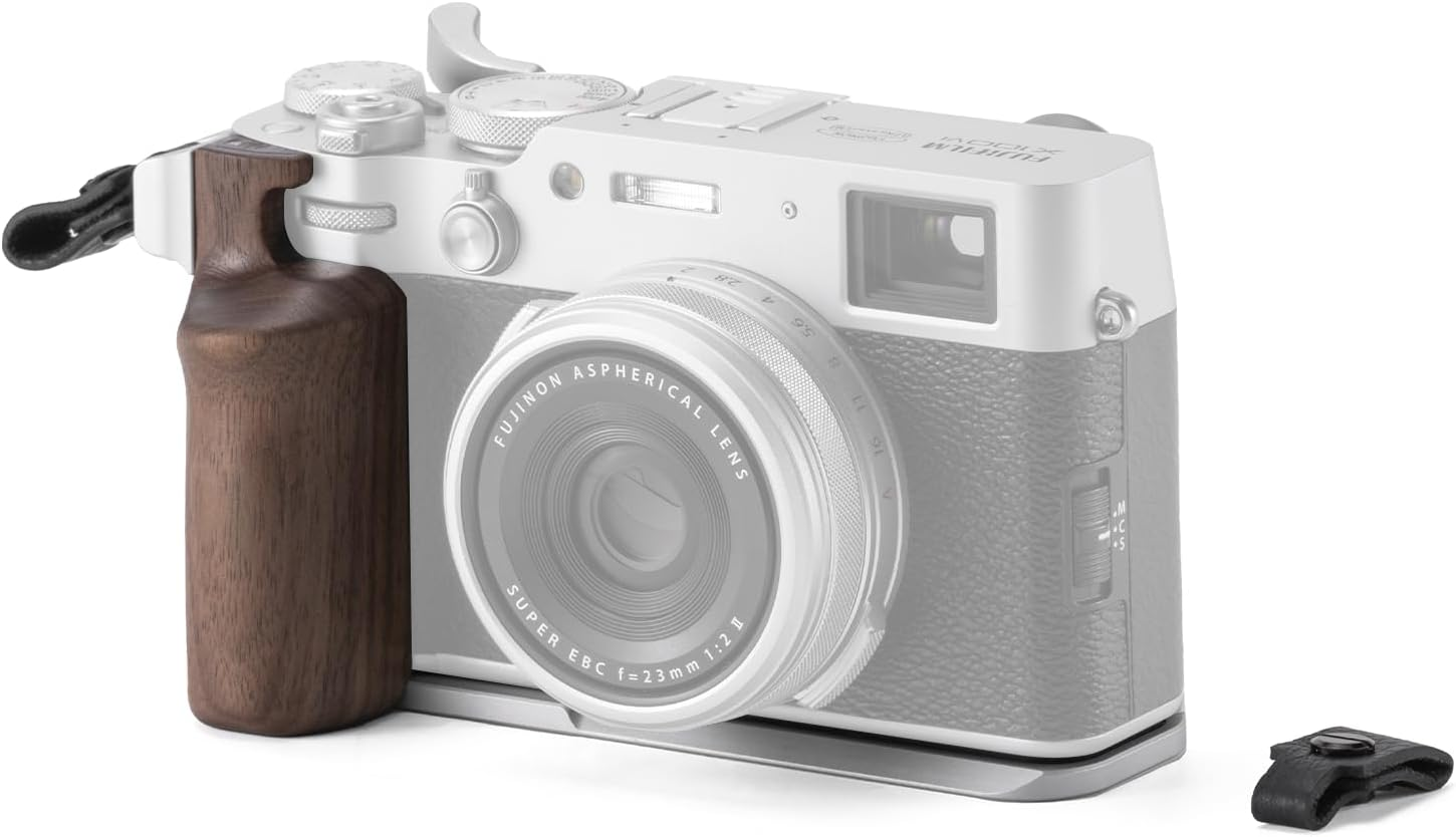 Tilta Vintage Camera Cage Compatible with Fujifilm X100VI &ndash; Black | Travel Kit | Thumb Grip | Strap Attachments | ARCA Ready | Lightweight & Durable TA-T70-B-B