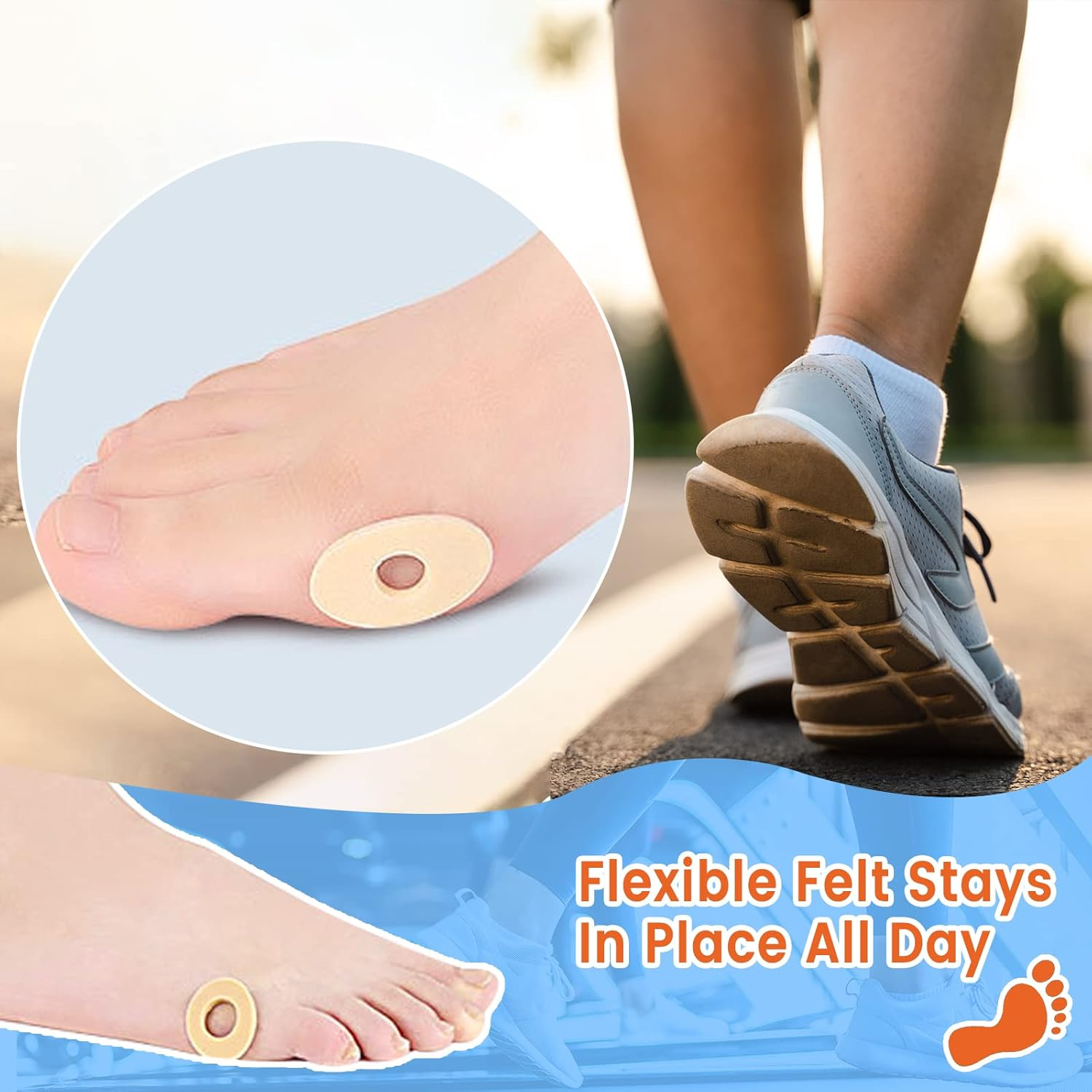 60 Pieces Corn Cushions, Soft Latex Foam Self Adhesive Callus Pads Corn Pad anti Friction Reduce Foot and Heel Pain, 4 Models (60 Pieces) image number 2