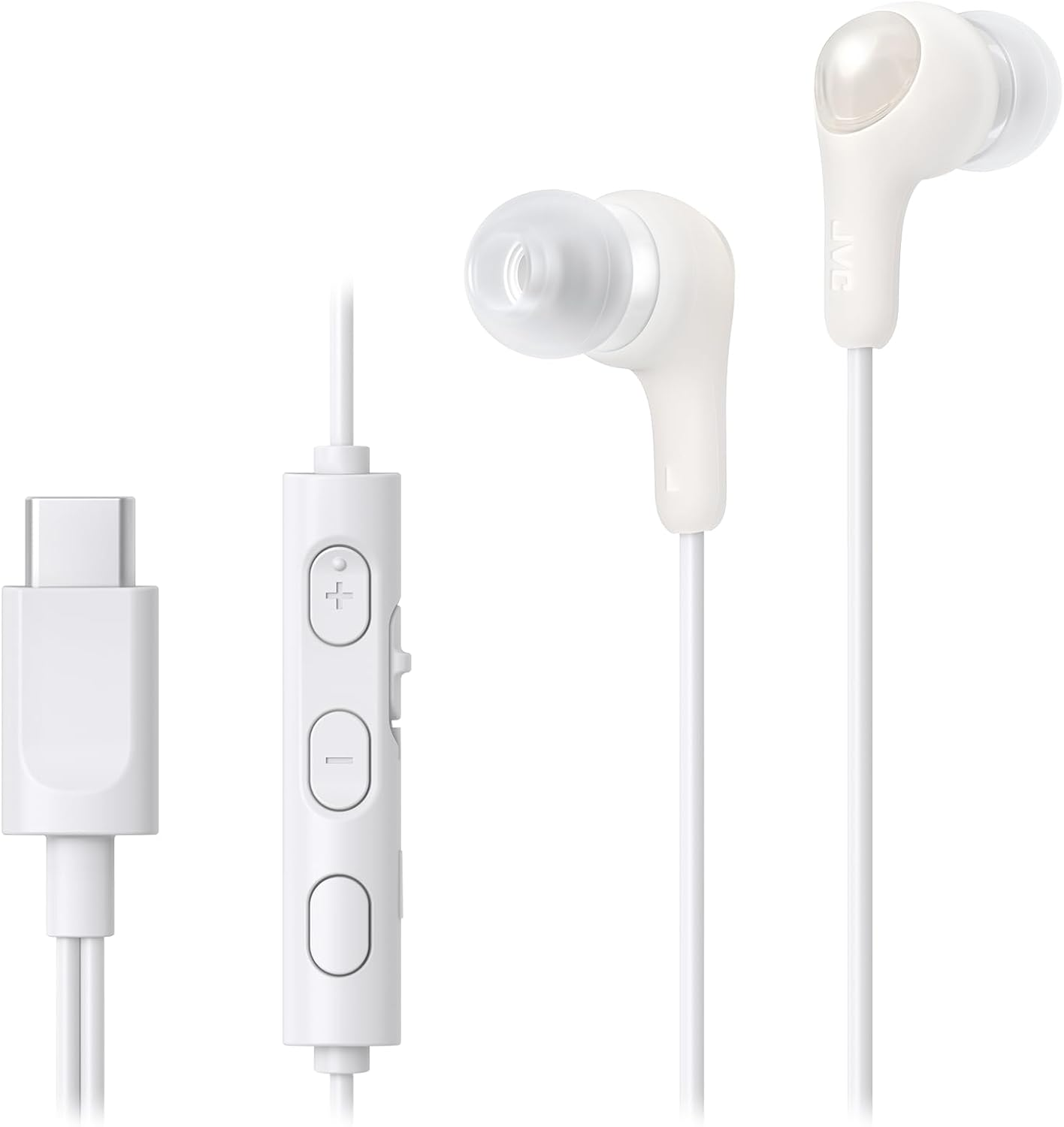 JVCKENWOOD JVC HA-FR9UC-W Earphones, Wired Earphones, with Microphone, Type C, In-Ear USB, Type-C 1.2M, White HA-FR9UC