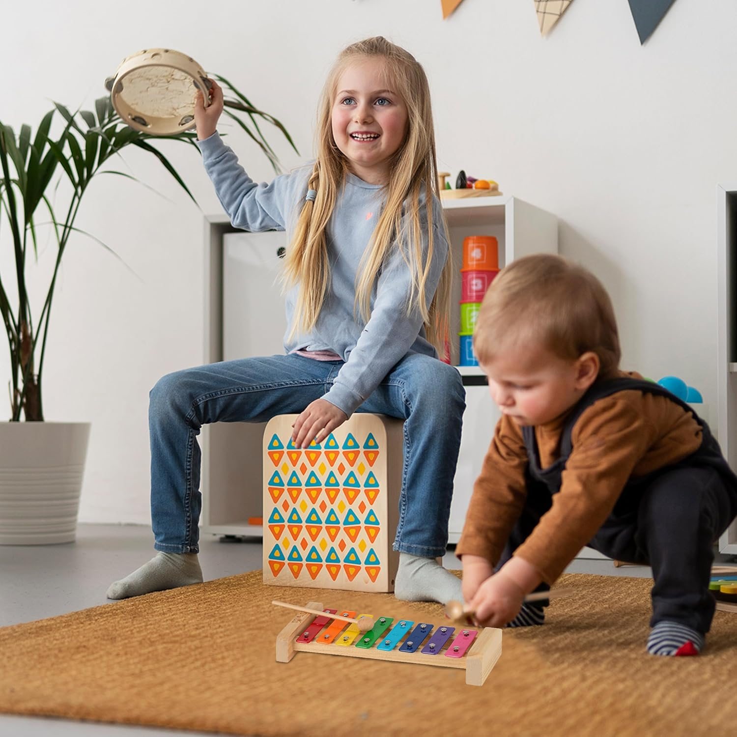 Stoie'S Rainbow Wooden 8 Notes Xylophone for Kids and Toddlers, Tuned C-Key Xylophone with Mallets and Music Songbook, Kids Musical Instrument Educational Montessori Toy image number 4