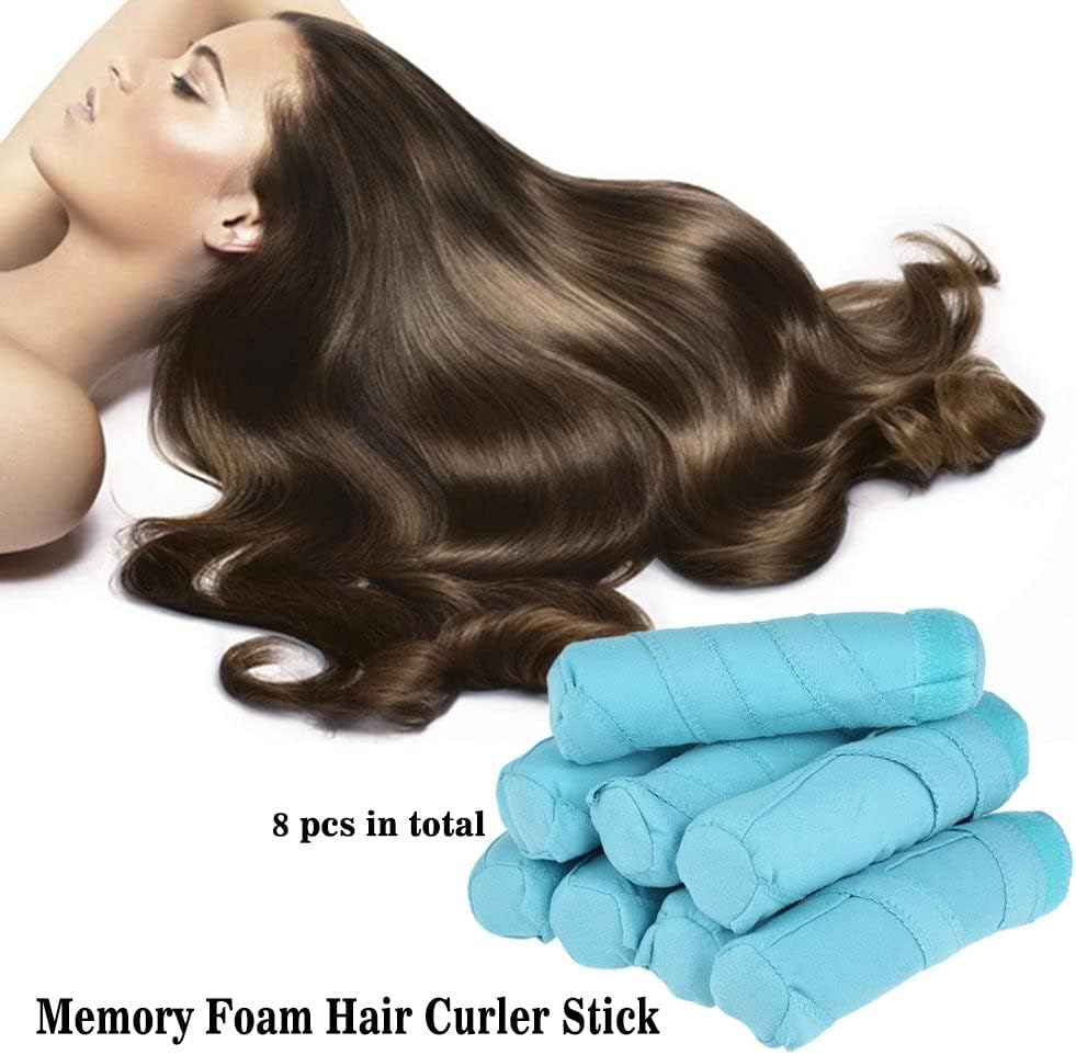 Xinyee 8Pcs Hair Curler Memory Foam Hair Roller Stick Soft Curler for Long Thick Curly Hair Flexible Hair Styling Tool image number 5