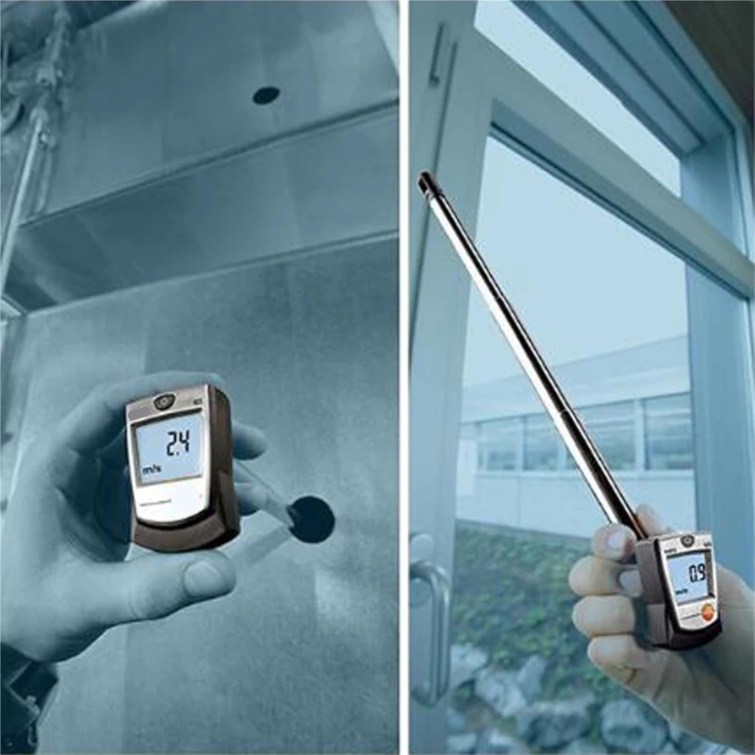 Thermal Anemometer with Duct Holder Air/Wind Flow Volume Speed Temperature Meter Tester image number 4