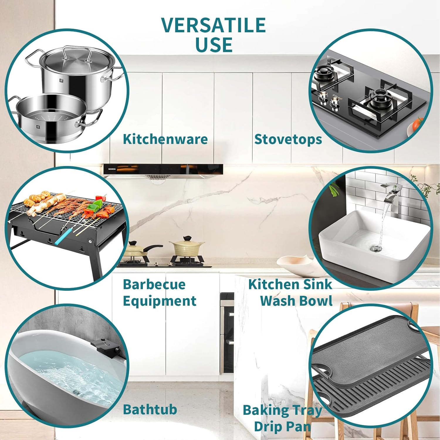 Stainless Steel Scrubber Heavy Duty Scour Pads Household Steel Wool Reusable Scrub Balls for Kitchen Dishes Pot Pan Oven Cleaning (10Pack 40G) image number 6