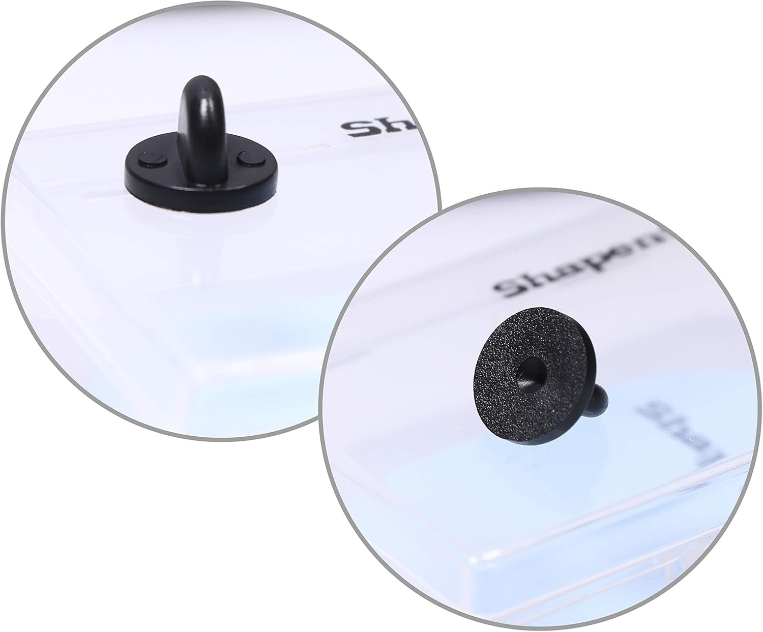 Shapenty Butterfly Clutch PVC Rubber Pin Backs Keepers Replacement Uniform Badge Comfort Fit Tie Tack Lapel Pin Backing Holder Clasp (Black 30PCS) image number 2