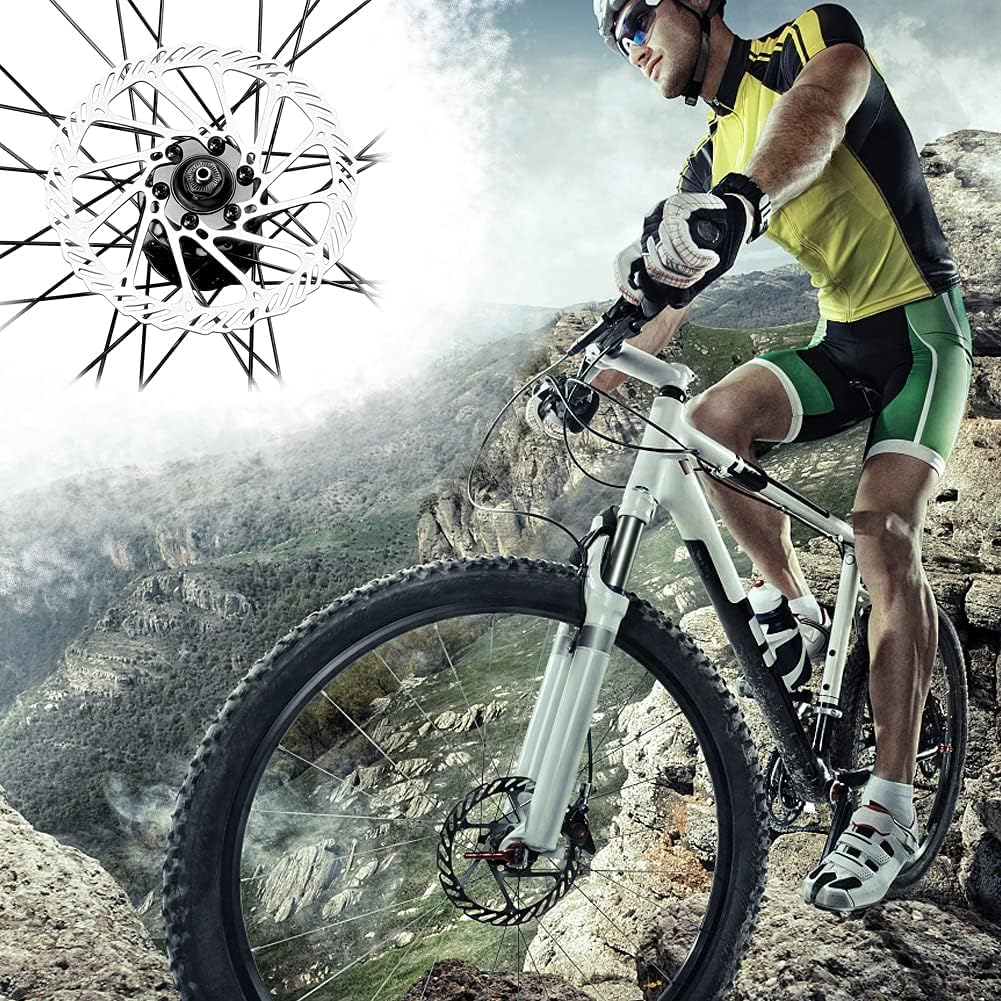 MJIYSGS 2-Pack 160/180/203Mm Bike Disc Brake Rotors, Stainless Steel Bicycle Rotors with 12 Screws, Compatible with Road/Mountain/Bmx/Mtb Bikes (160Mm)