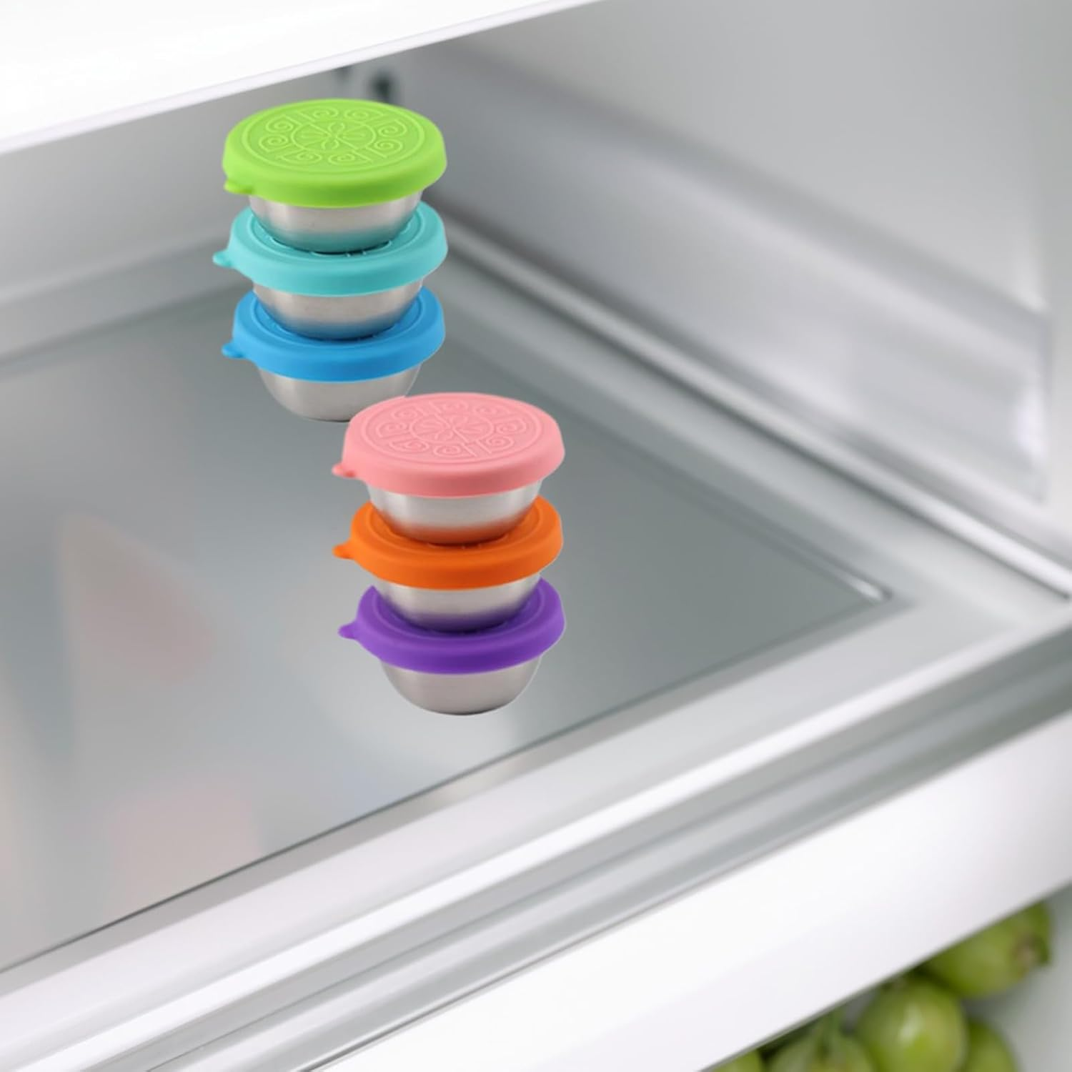 Reusable Sauce Containers for Lunch Box, Small Salad Dressing Containers with Lids, 6X1.7 Oz Suitable for Lunch Boxes, Picnics, Travel Meal Prep and Kitchen Storage image number 6